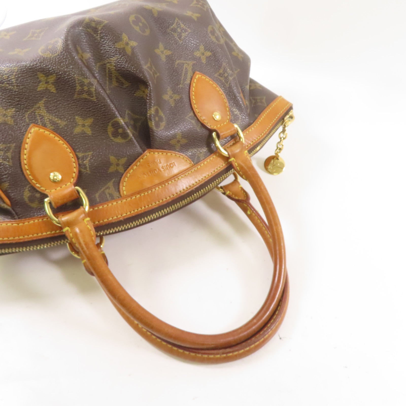 LOUIS VUITTON Monogram Tivoli PM金扣手挽袋啡色