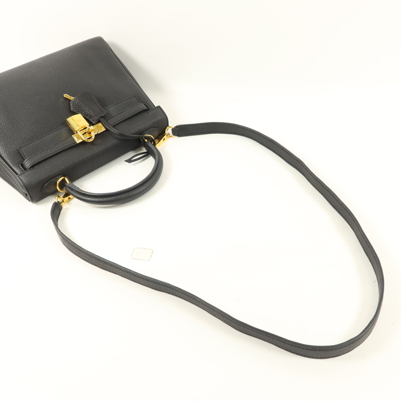 HERMES Togo皮革Kelly 25手挽肩背兩用袋Noir