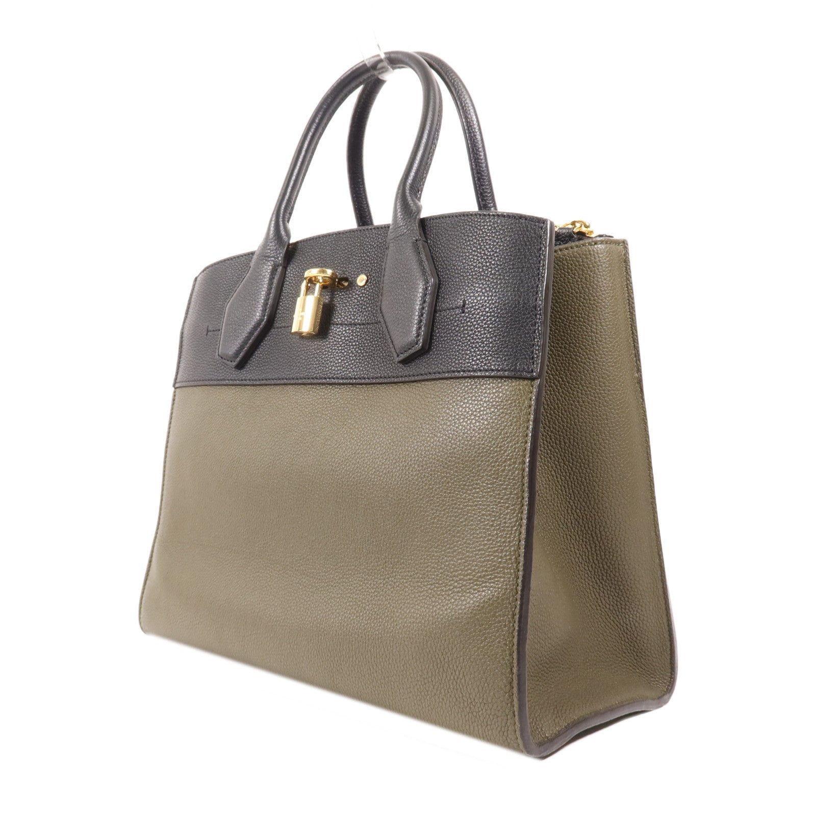 LOUIS VUITTON 牛皮皮革City Steamer MM金扣手挽肩背兩用袋