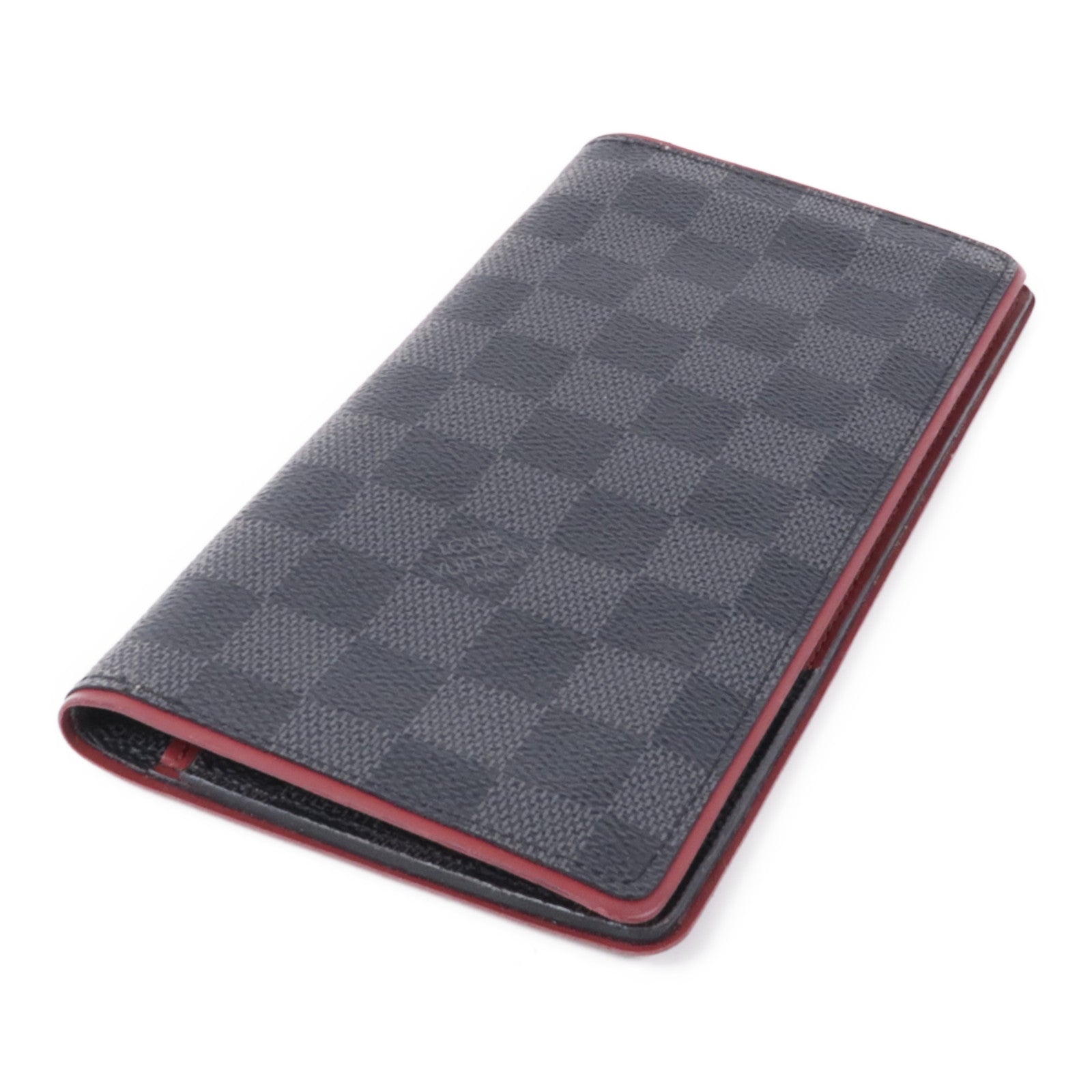 LOUIS VUITTON Damier Graphite Portofeuilles Brazza Wallet銀扣長錢包