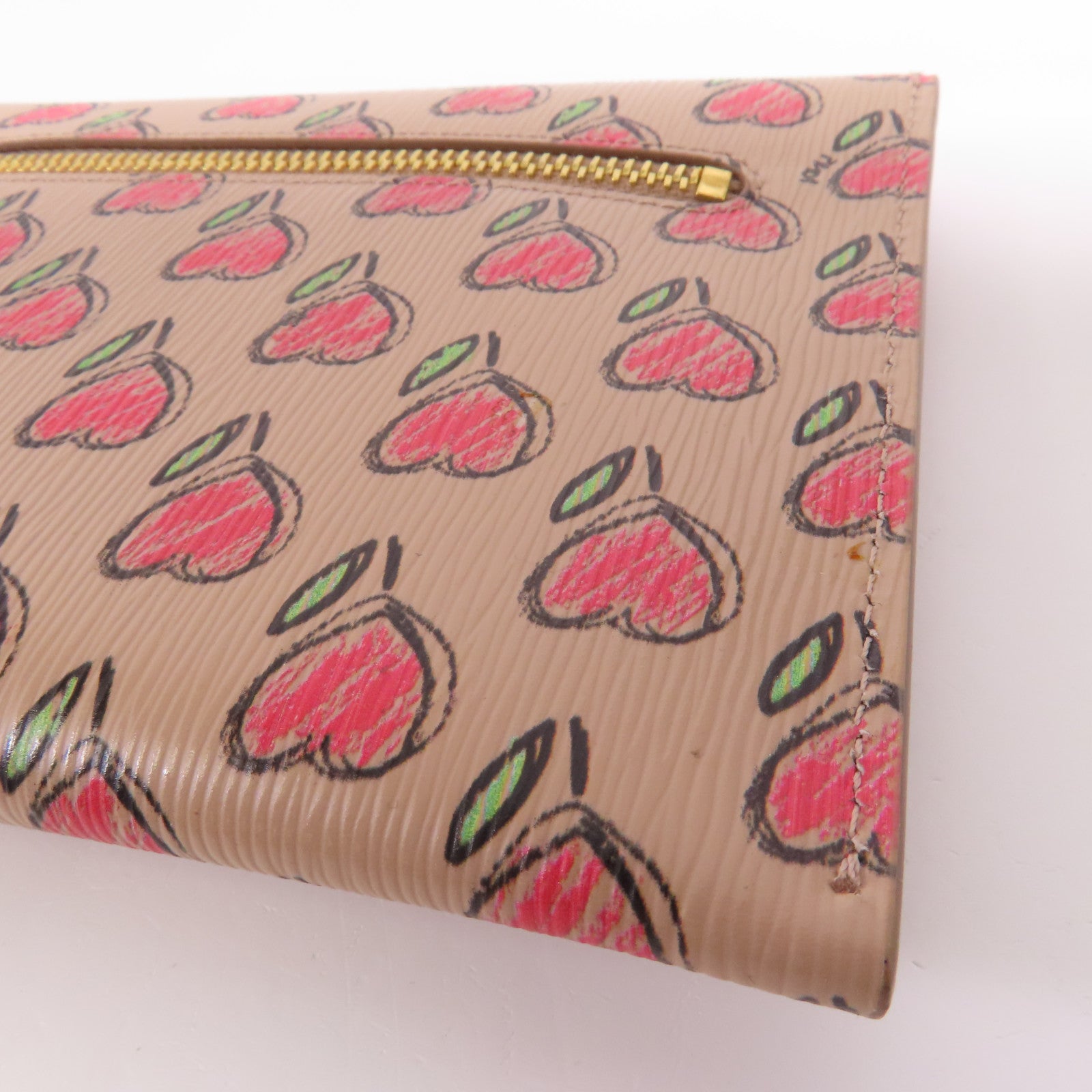 PRADA 牛皮皮革Wallet金扣長錢包