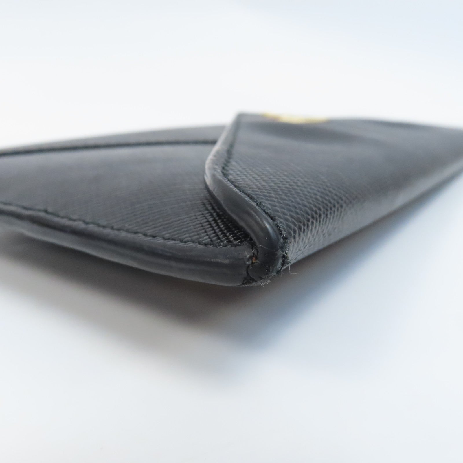 PRADA 牛皮皮革Long Wallet金扣長錢包黑色
