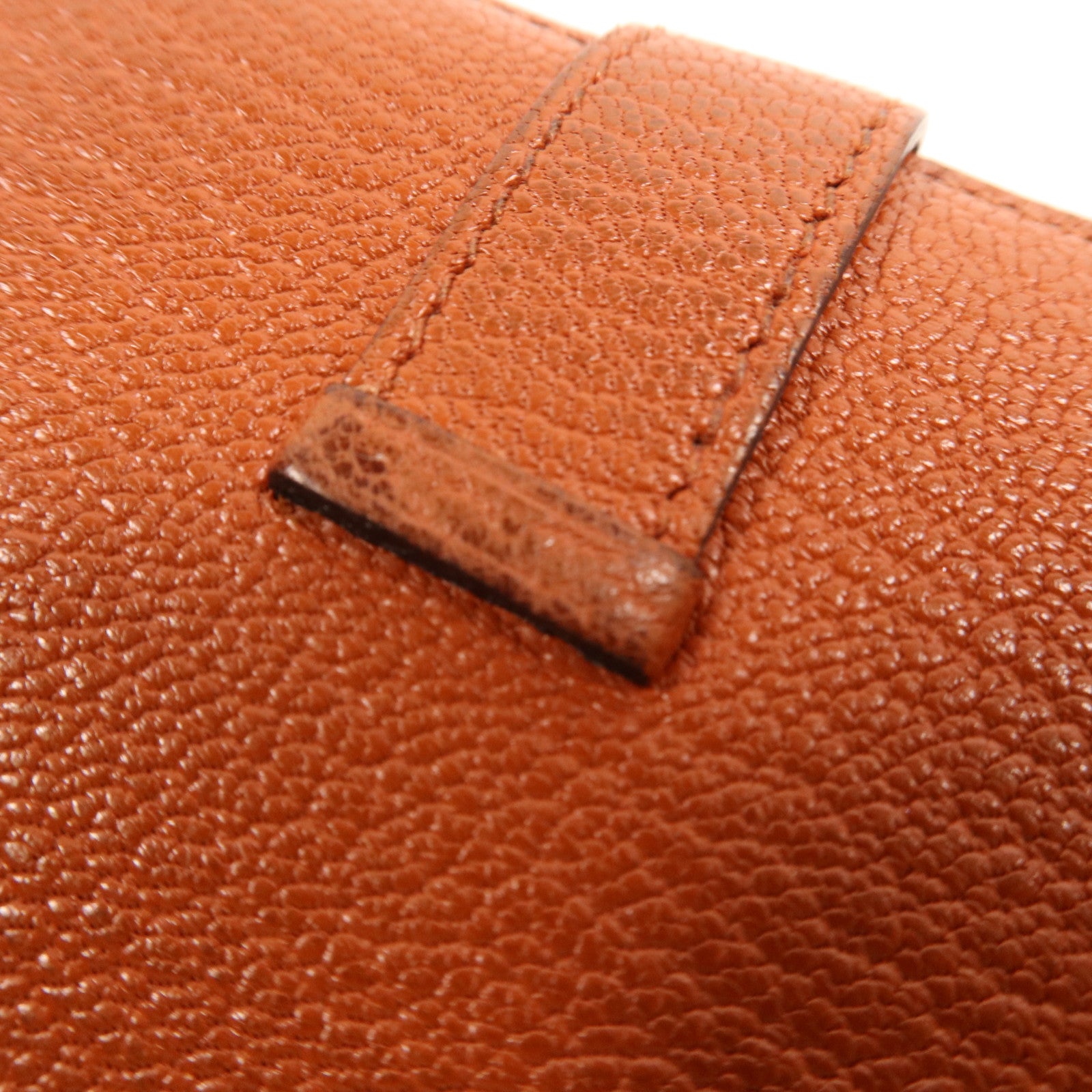 HERMES Chevre皮革Bearn Compact Wallet金扣錢包