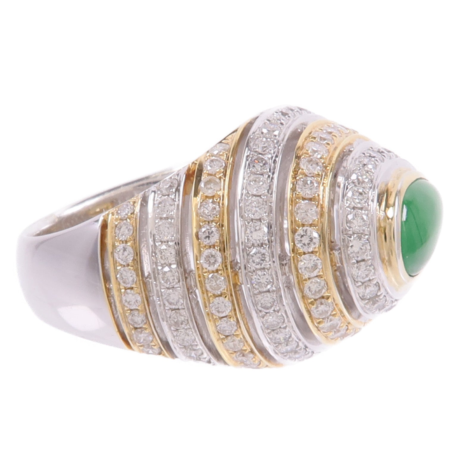 JEWELRY 18K黃金/白金Jade Diamond Ring翡翠/鑽石戒指