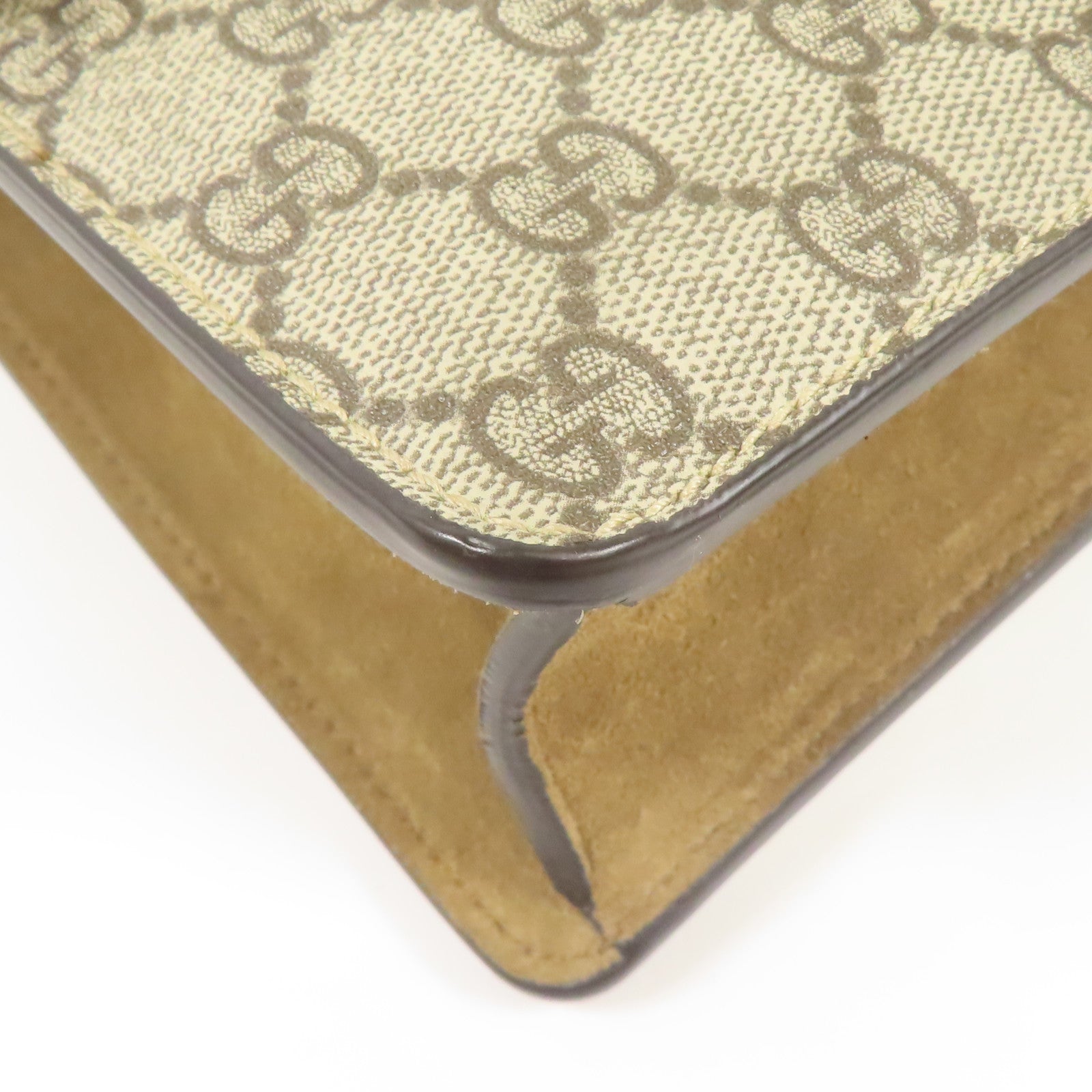 GUCCI 【激減優惠】塗層帆布Dionysus銀扣鏈帶肩背袋