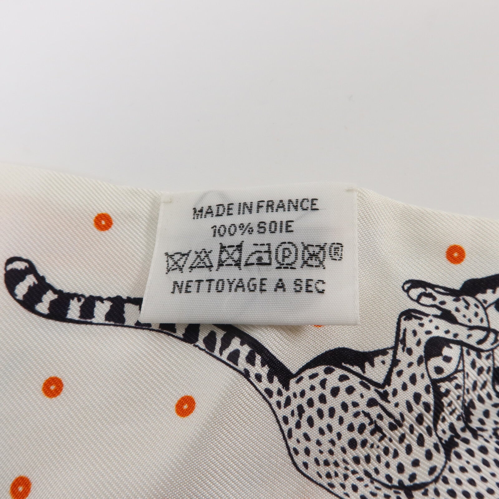 HERMES 絲質Guepards Bandana Twilly絲巾