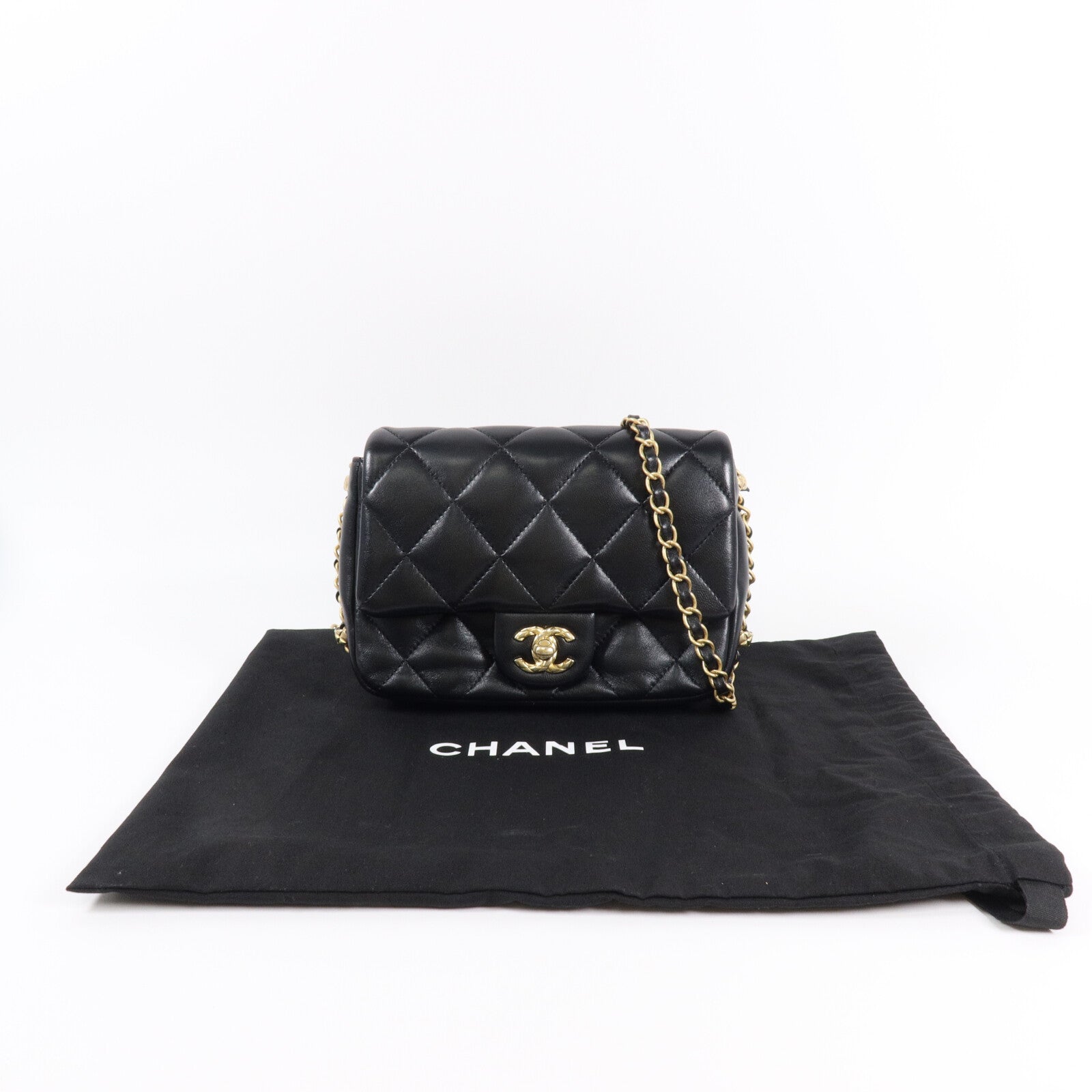 CHANEL 羊皮皮革CoCo Flap Bag鏈帶肩背袋