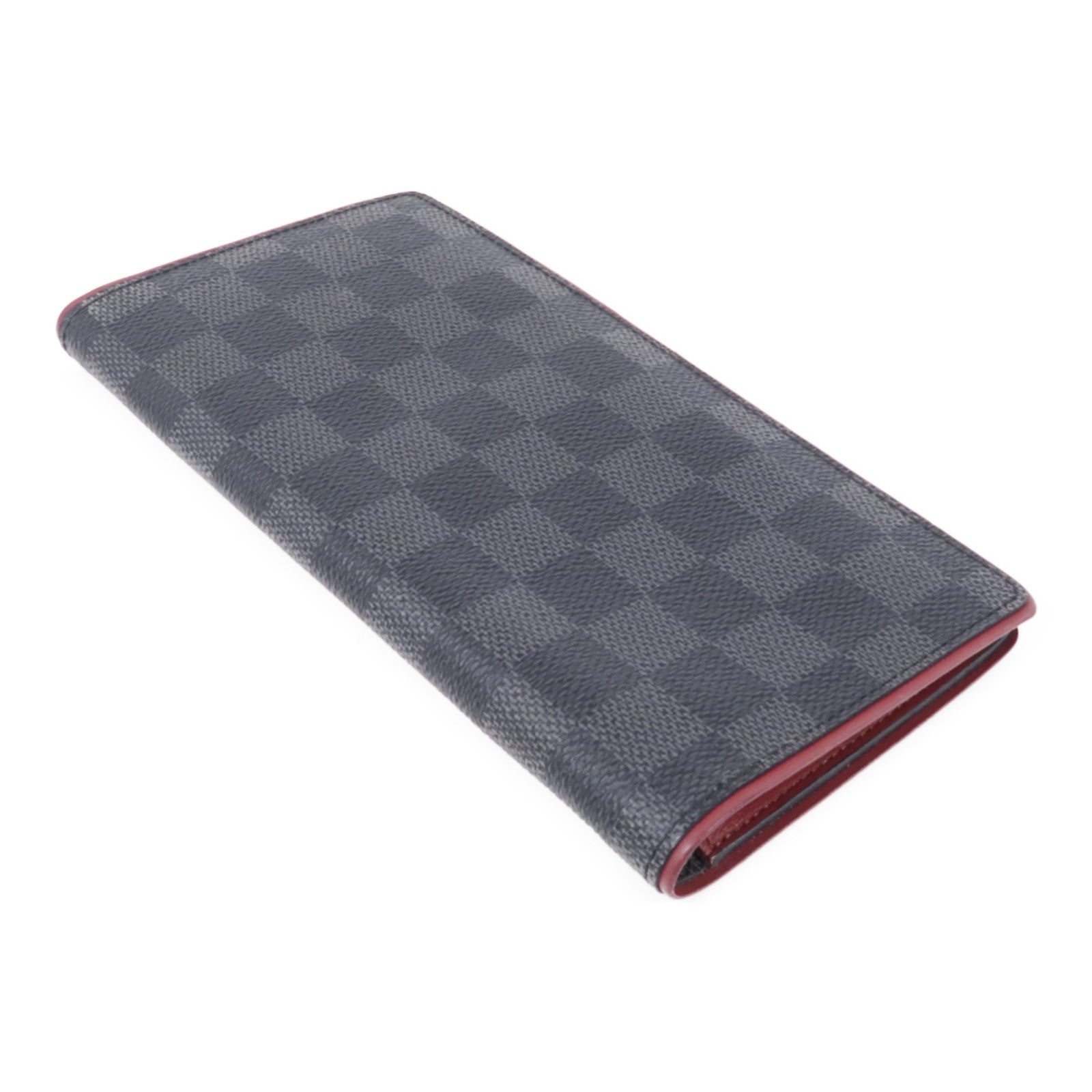 LOUIS VUITTON Damier Graphite Portofeuilles Brazza Wallet銀扣長錢包