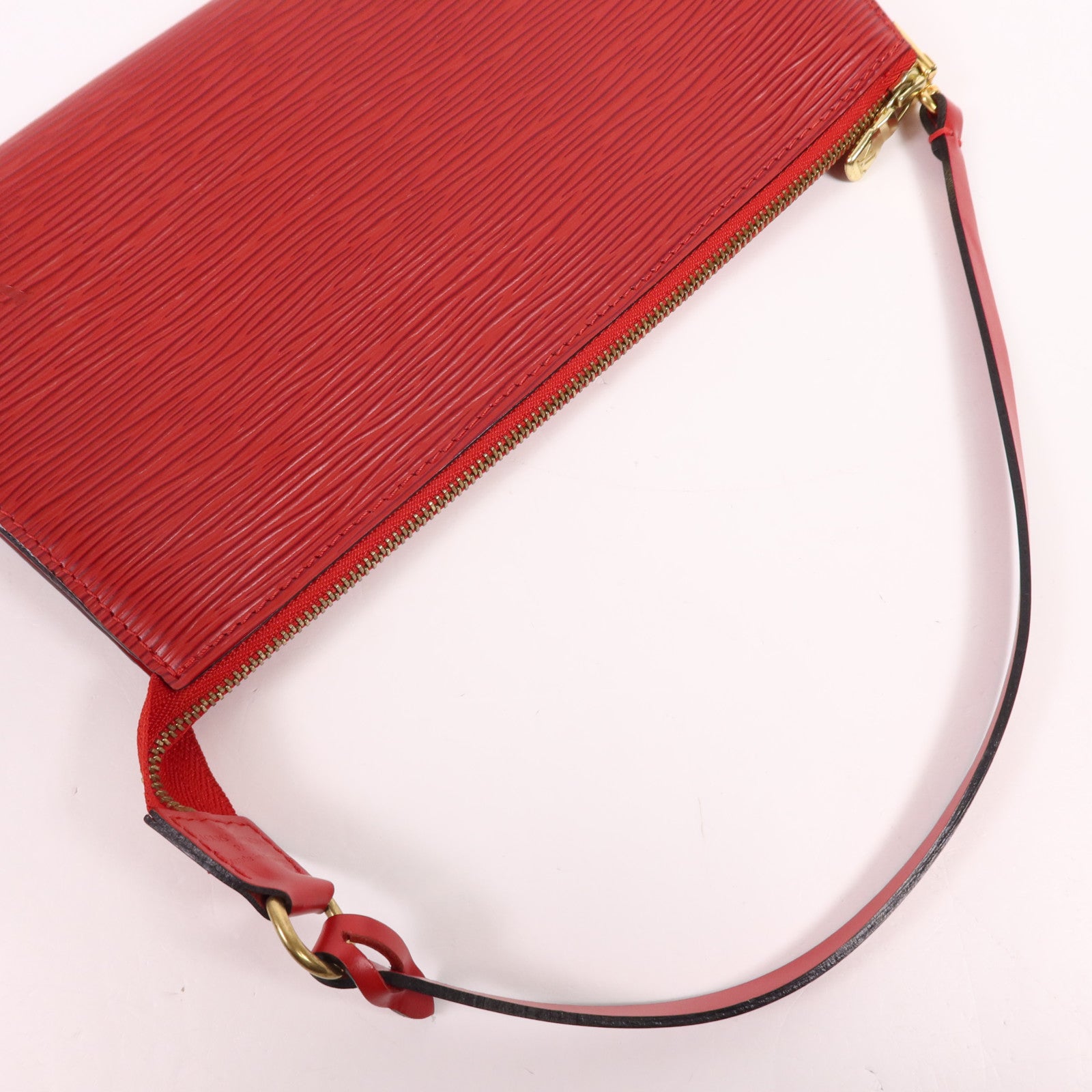 LOUIS VUITTON Epi Pochette Accessories金扣手挽袋