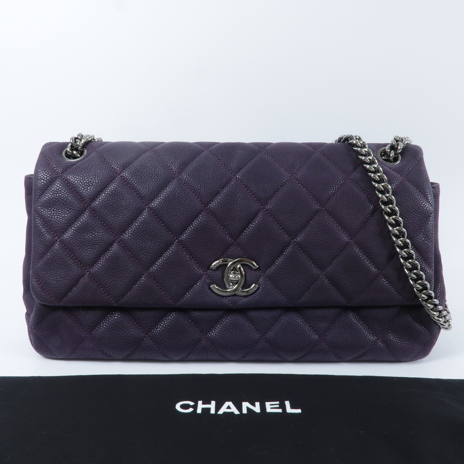 CHANEL 牛皮皮革Chain Shoulder鏈帶肩背袋