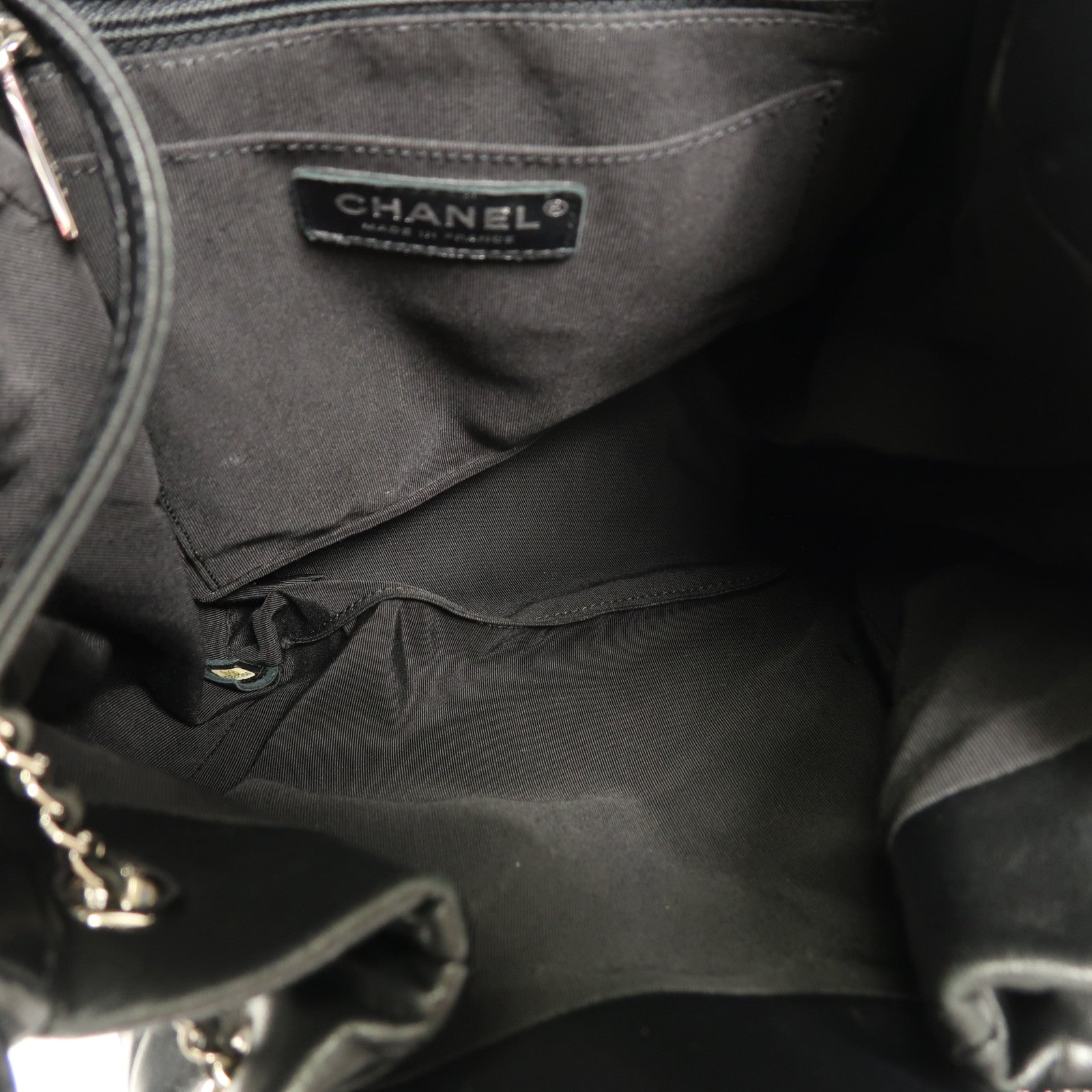 CHANEL 牛皮皮革Shoulder Bag銀扣鏈帶手挽肩背兩用袋