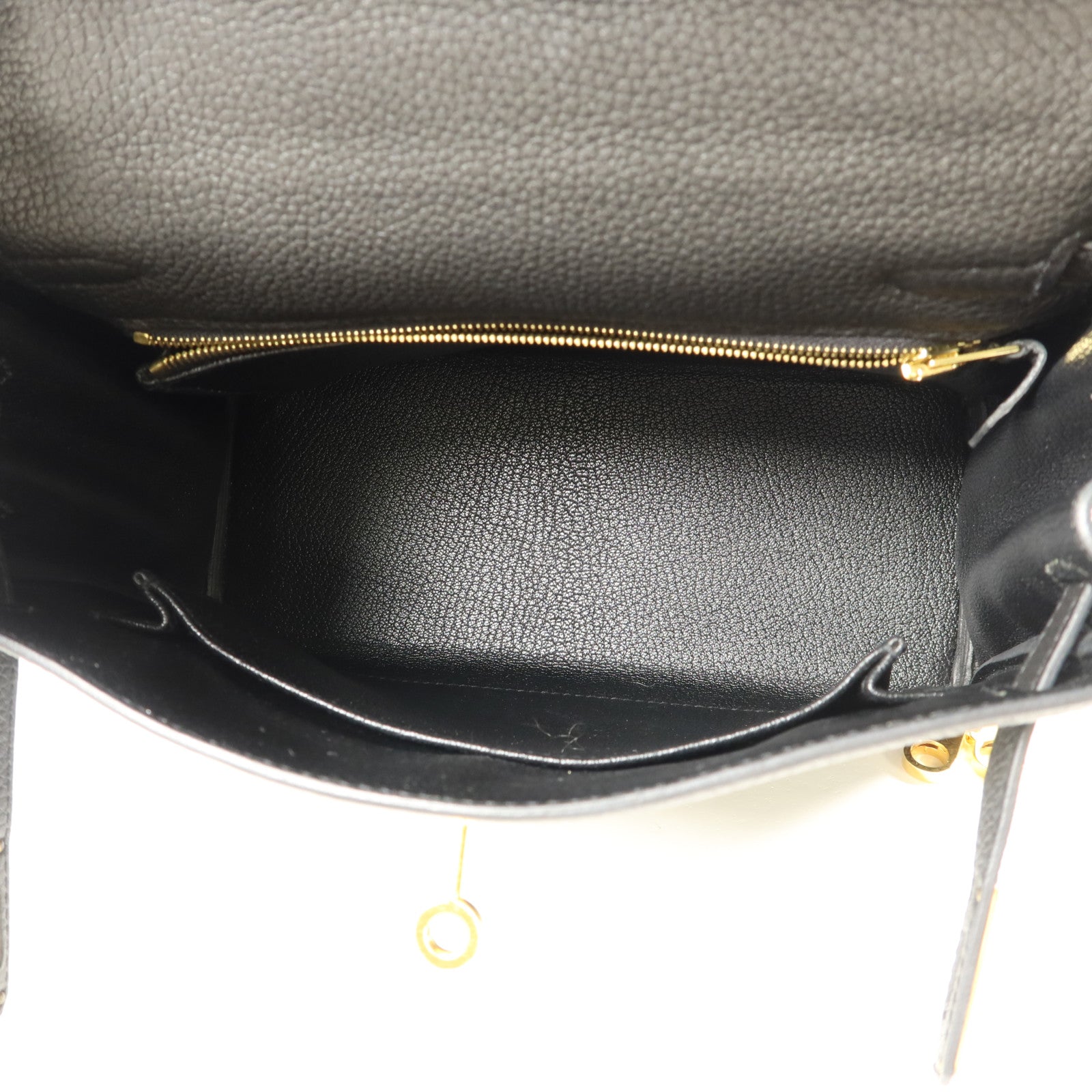 HERMES Togo皮革Kelly 25手挽肩背兩用袋Noir