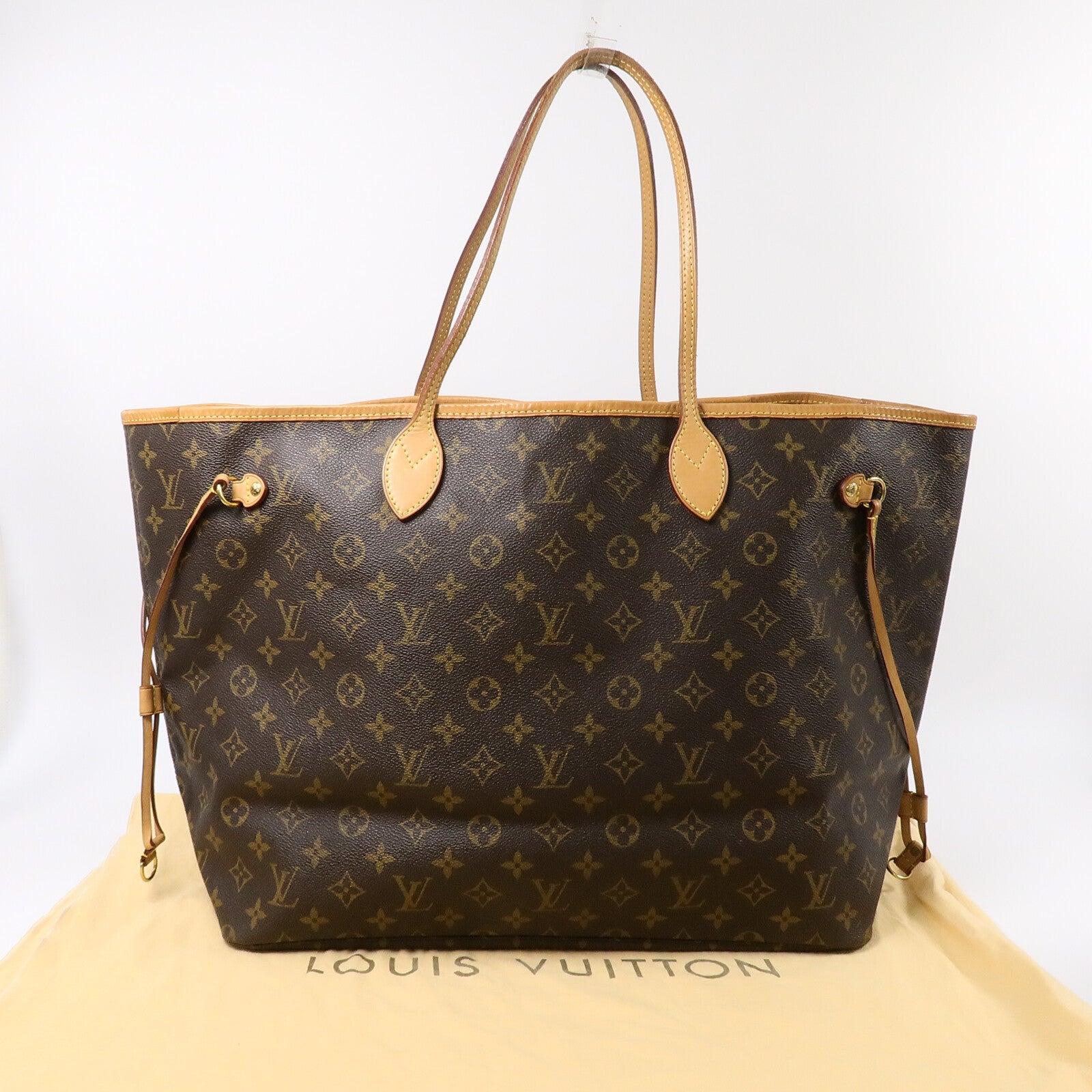 LOUIS VUITTON Monogram Neverfull GM Tote Bag金扣肩背袋