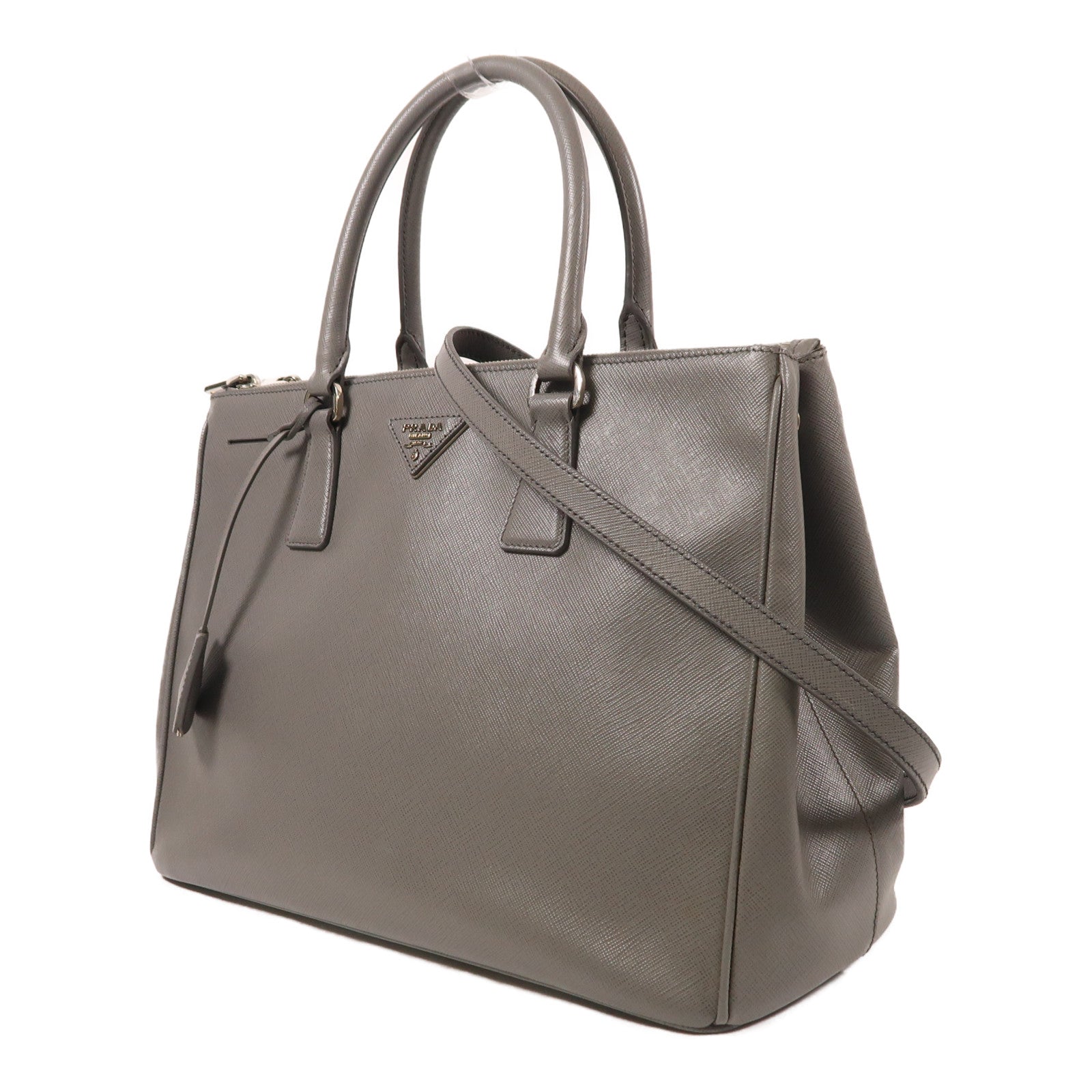 PRADA 牛皮皮革Killer Bag銀扣手挽肩背兩用袋