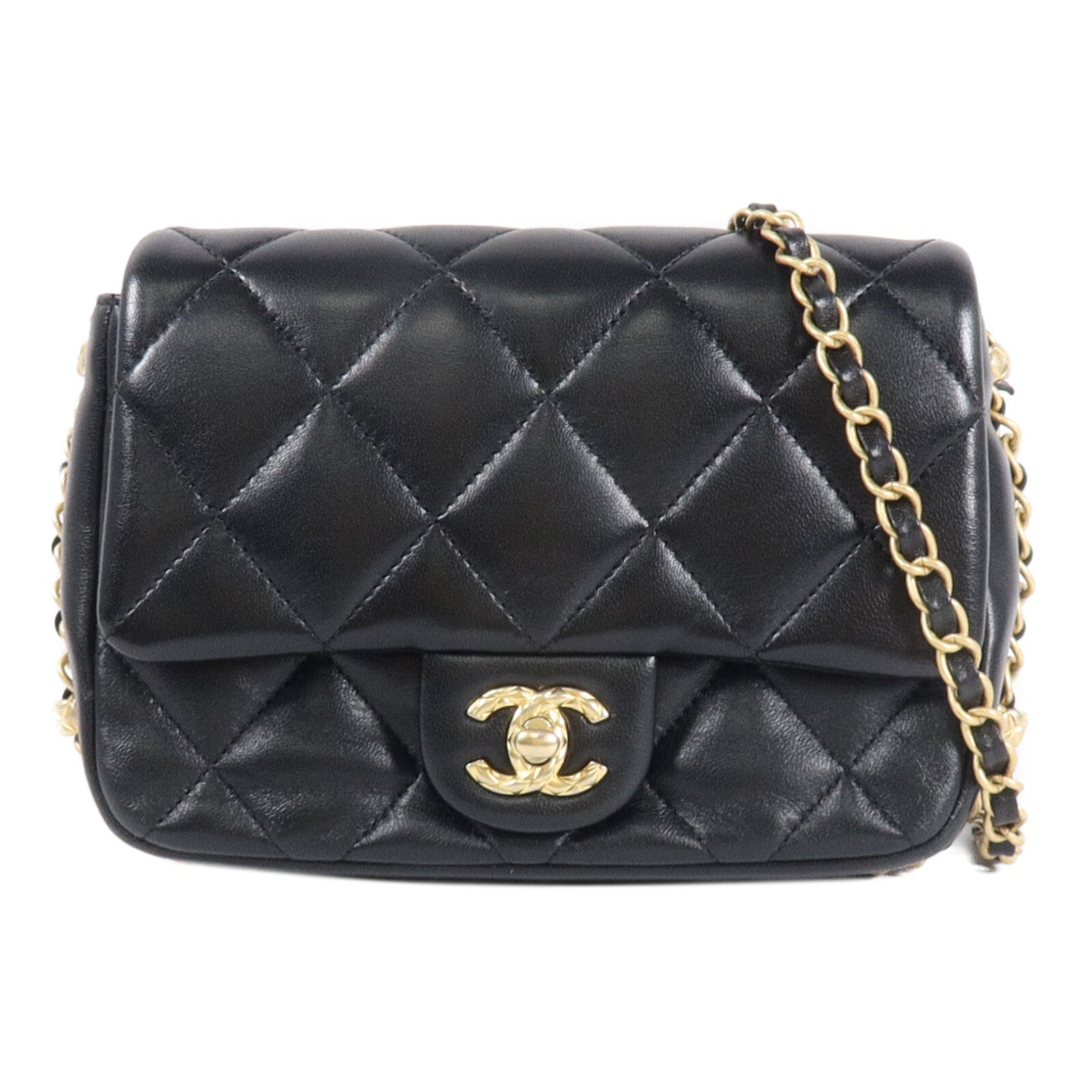 CHANEL 羊皮皮革CoCo Flap Bag鏈帶肩背袋