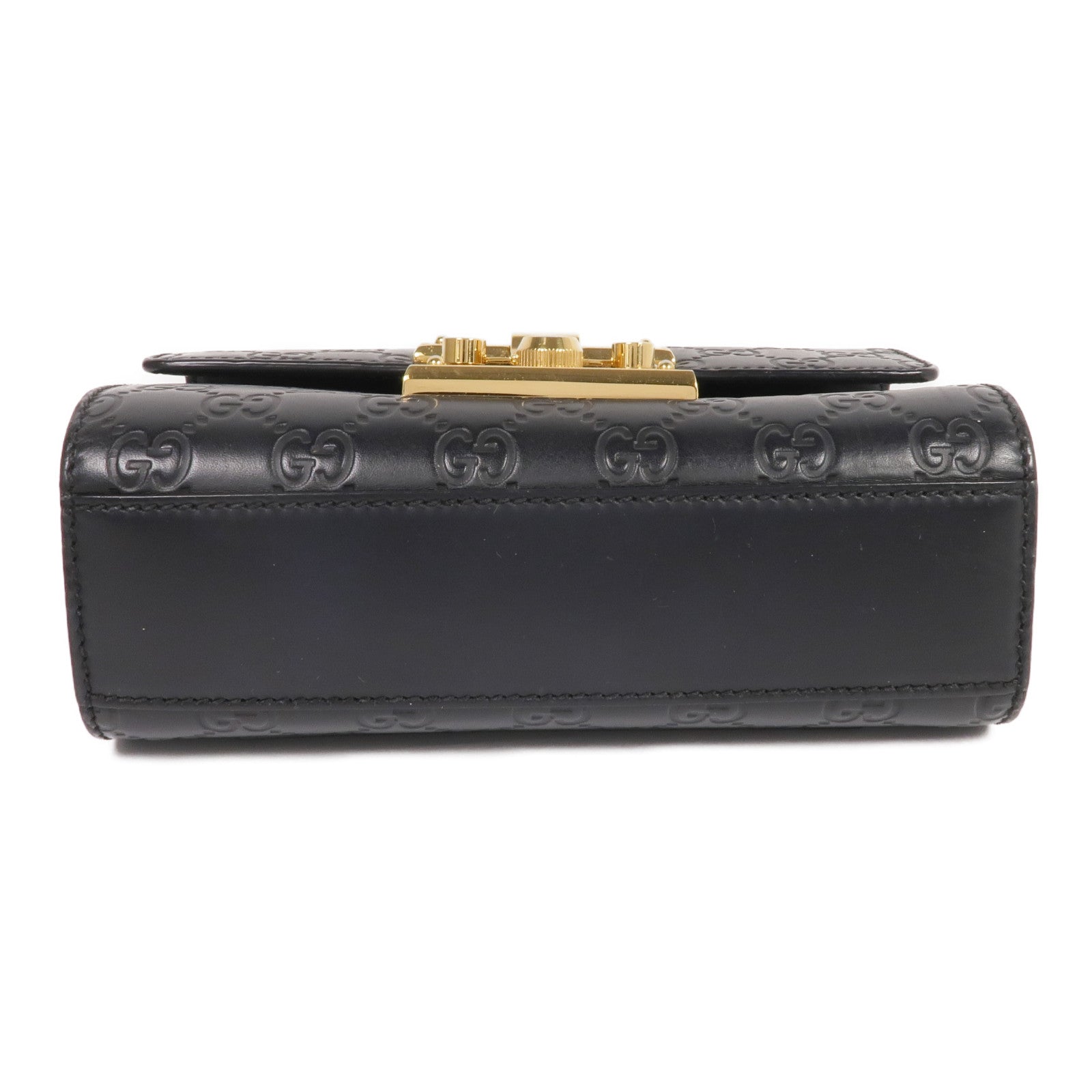 GUCCI 【激減優惠】牛皮皮革Padlock Small金扣鏈帶肩背袋