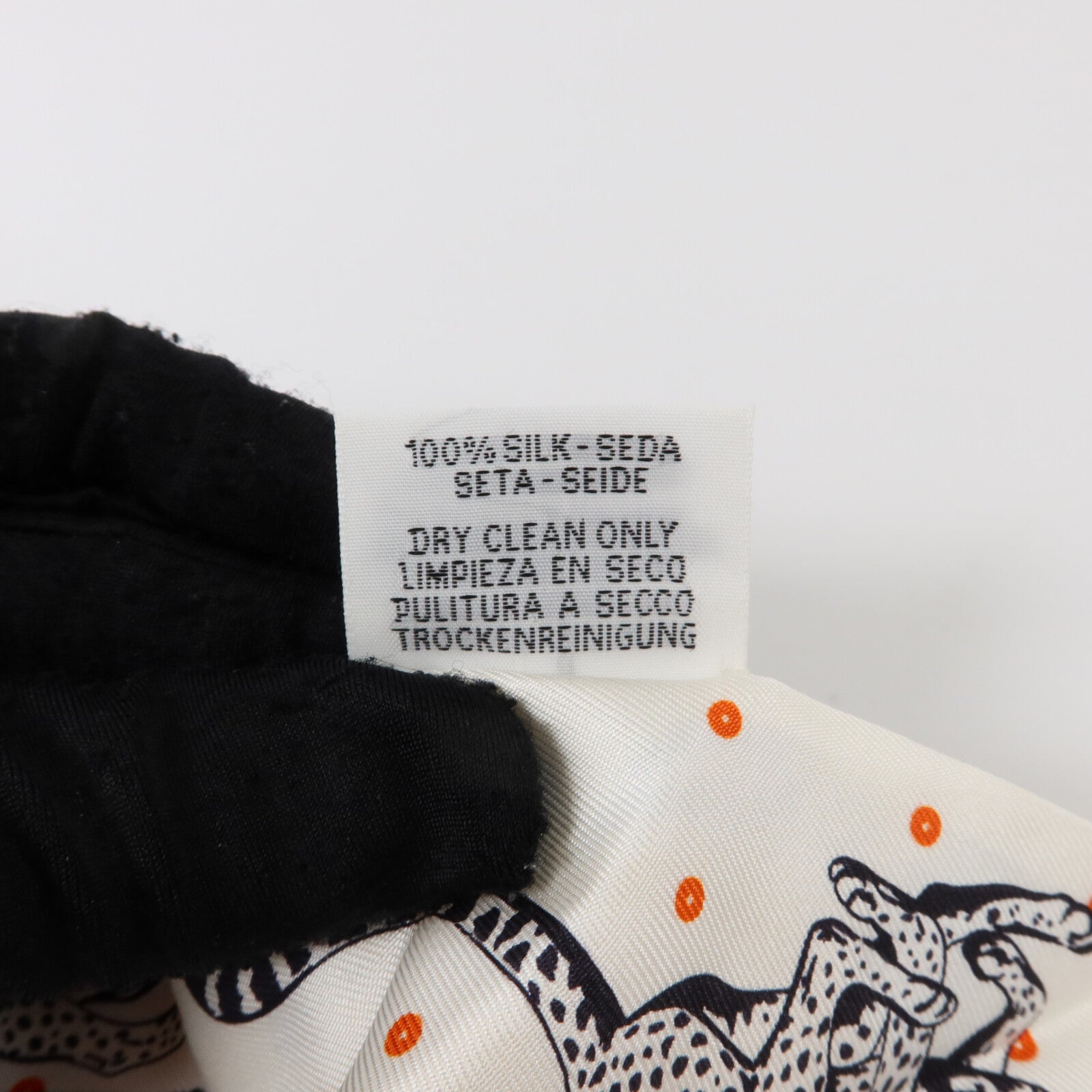HERMES 絲質Guepards Bandana Twilly絲巾