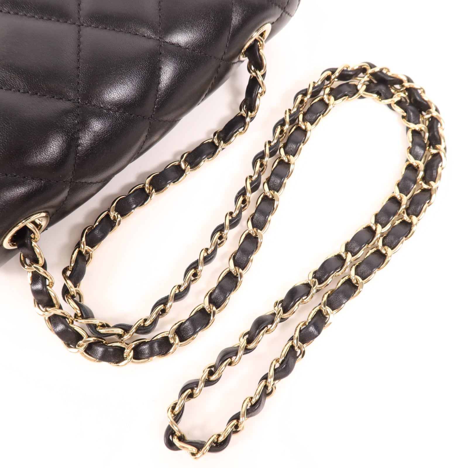 CHANEL 【激減優惠】羊皮皮革Chain Shoulder金扣鏈帶肩背袋