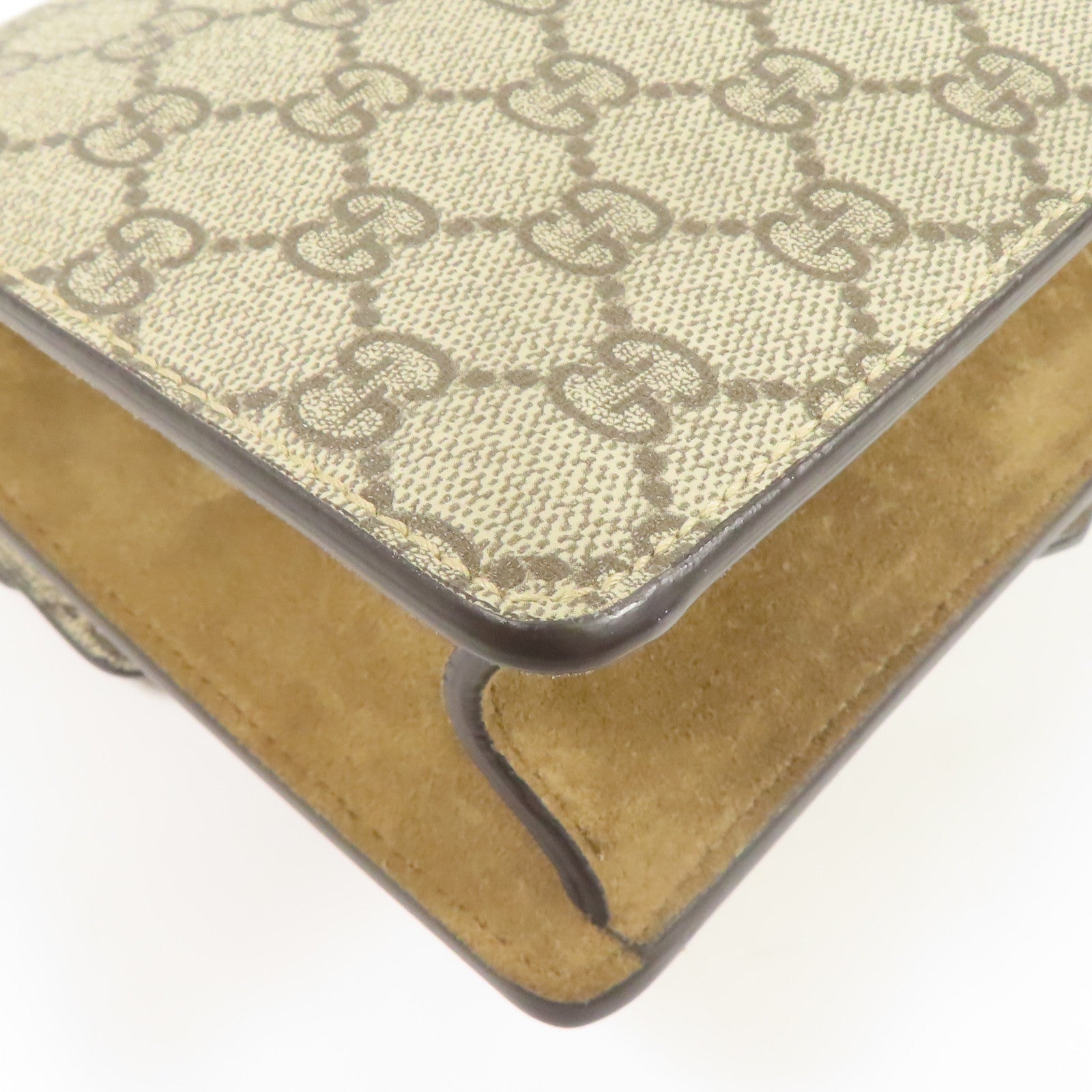 GUCCI 【激減優惠】塗層帆布Dionysus銀扣鏈帶肩背袋