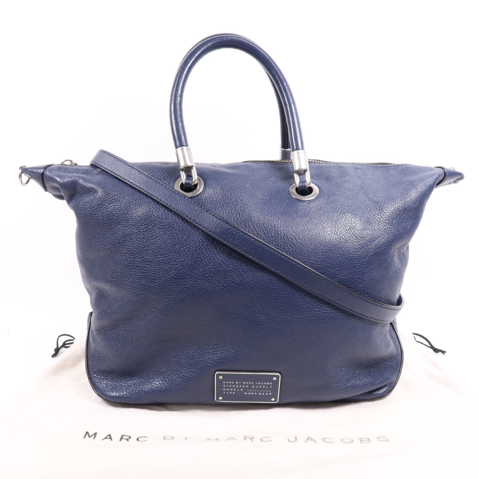 MARC JACOBS 牛皮皮革2 Way Shoulder Bag銀扣肩背袋