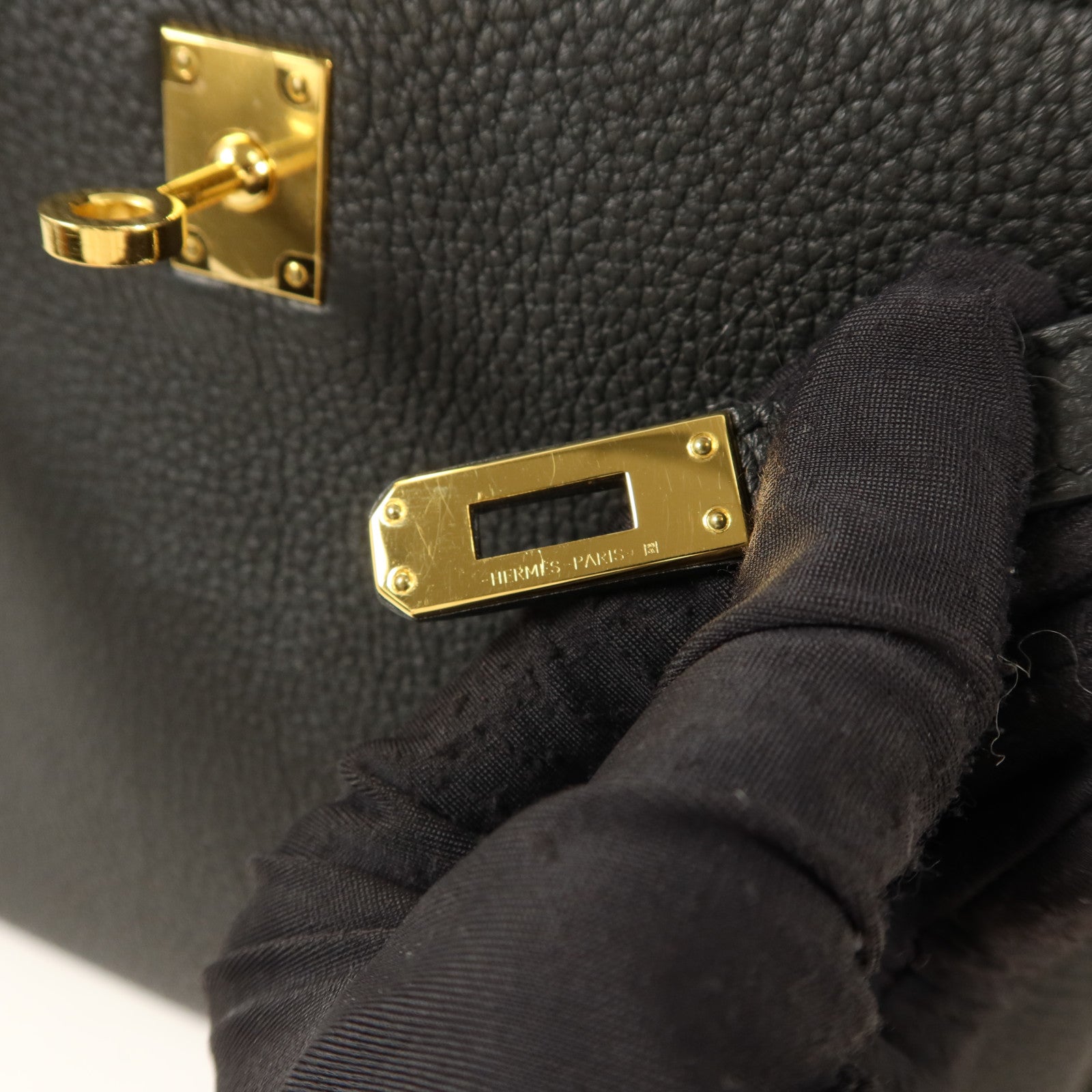 HERMES Togo皮革Kelly 25手挽肩背兩用袋Noir