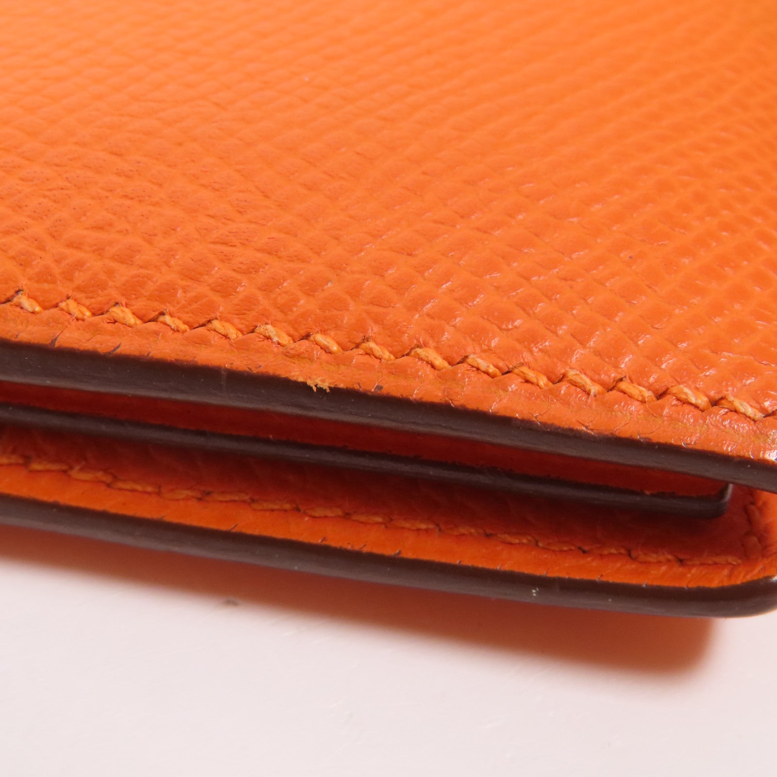 HERMES Epsom皮革Wallet錢包Orange