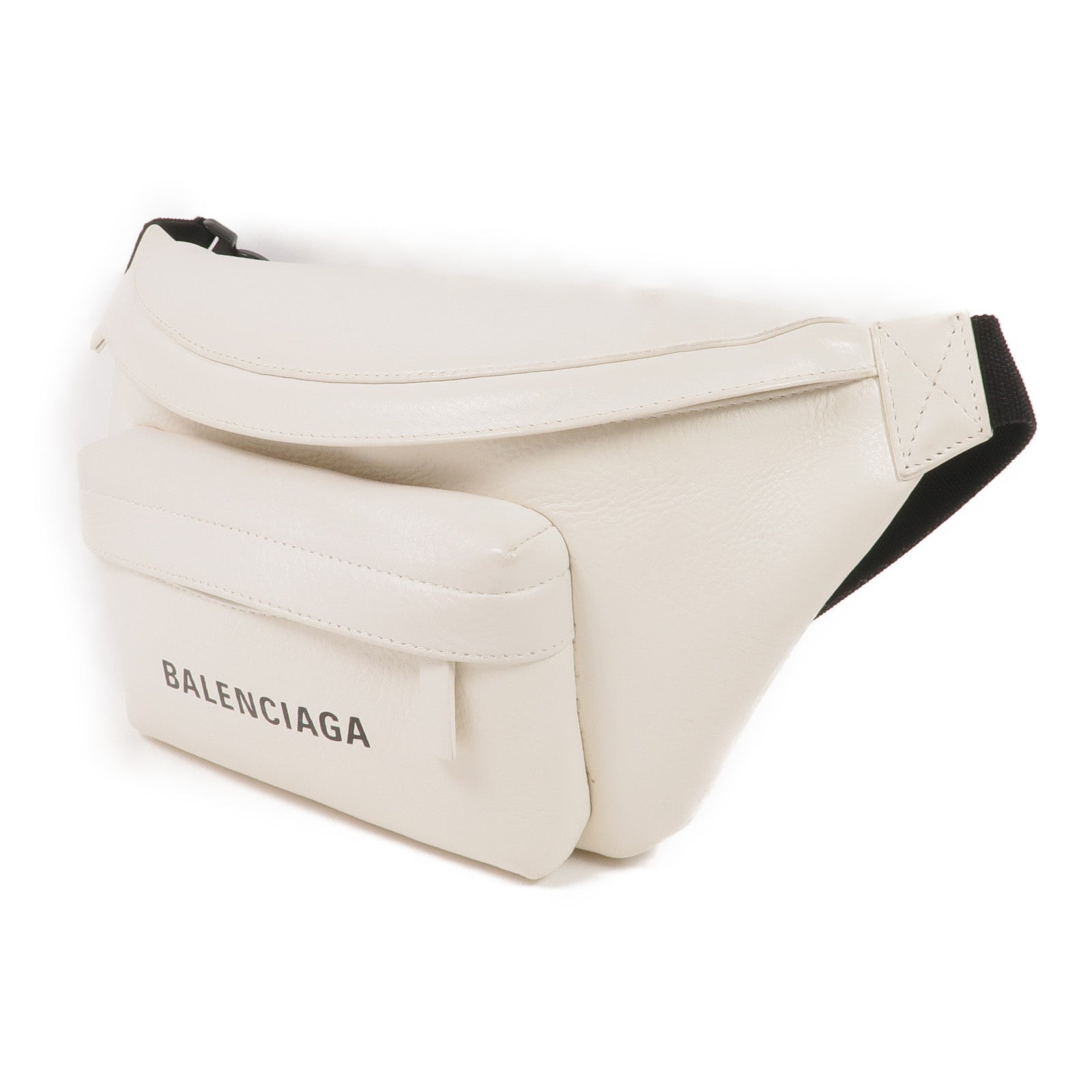 BALENCIAGA 牛皮皮革Waist Bag銀扣腰包