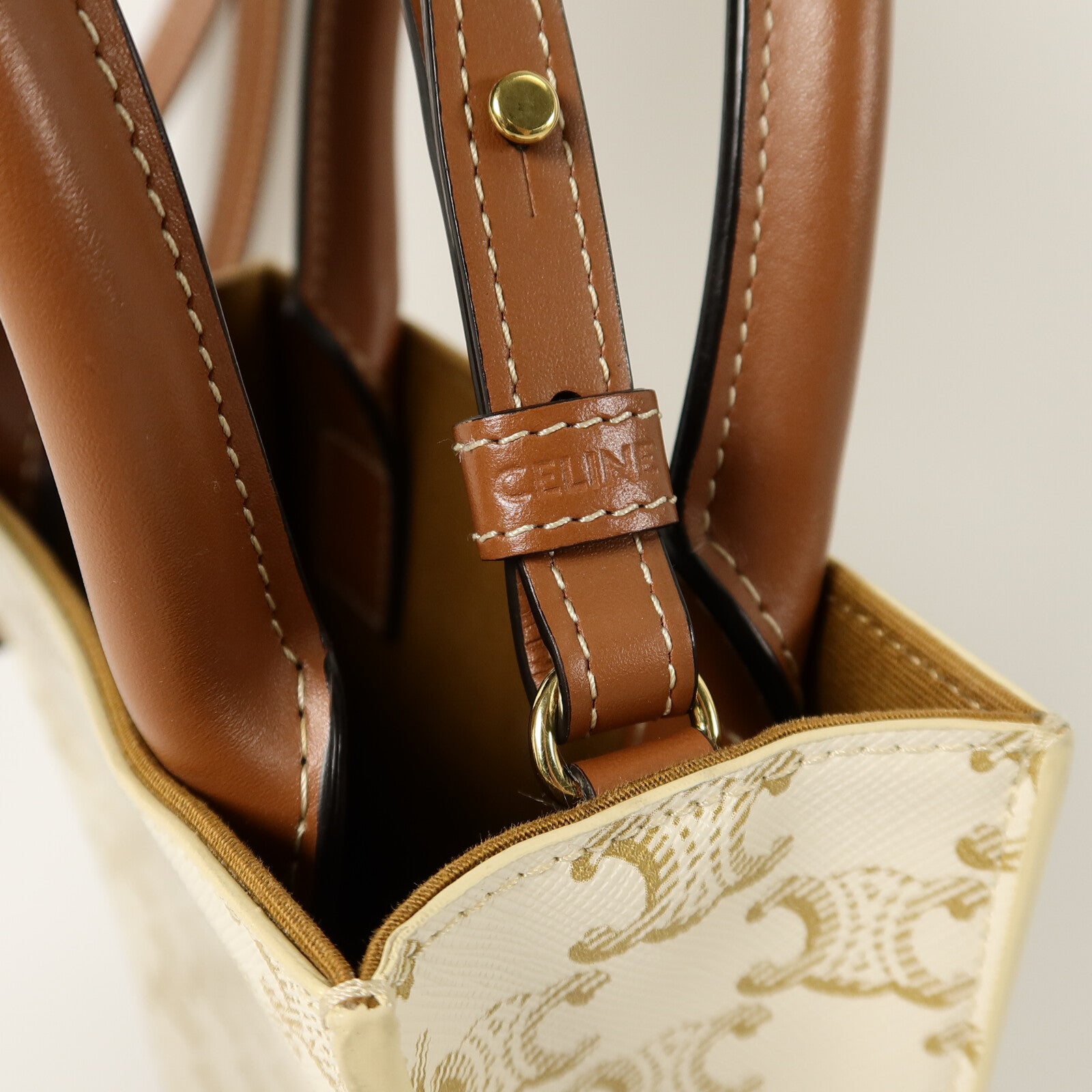 CELINE 塗層帆布Mini Vertical Cabas手挽肩背兩用袋