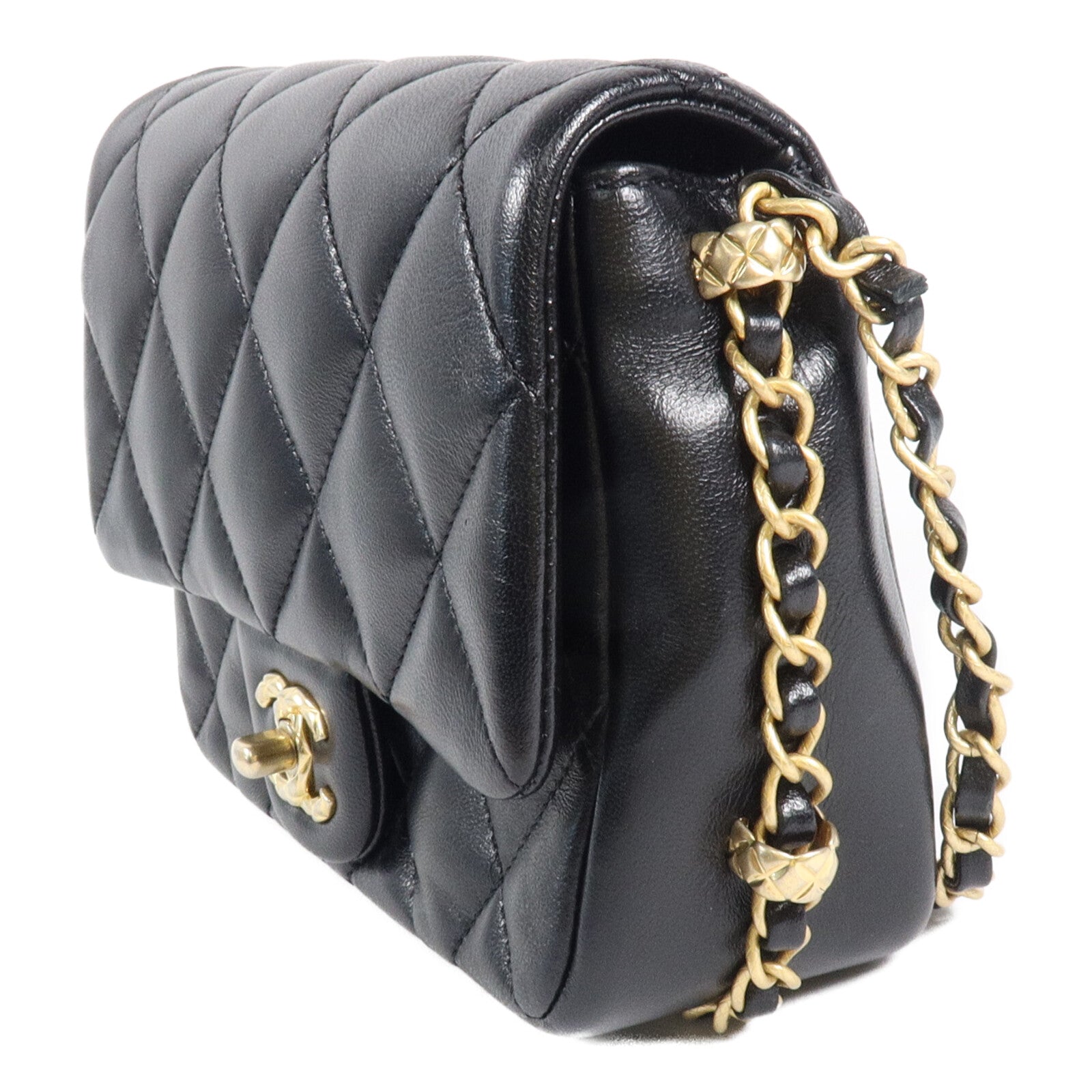CHANEL 羊皮皮革CoCo Flap Bag鏈帶肩背袋