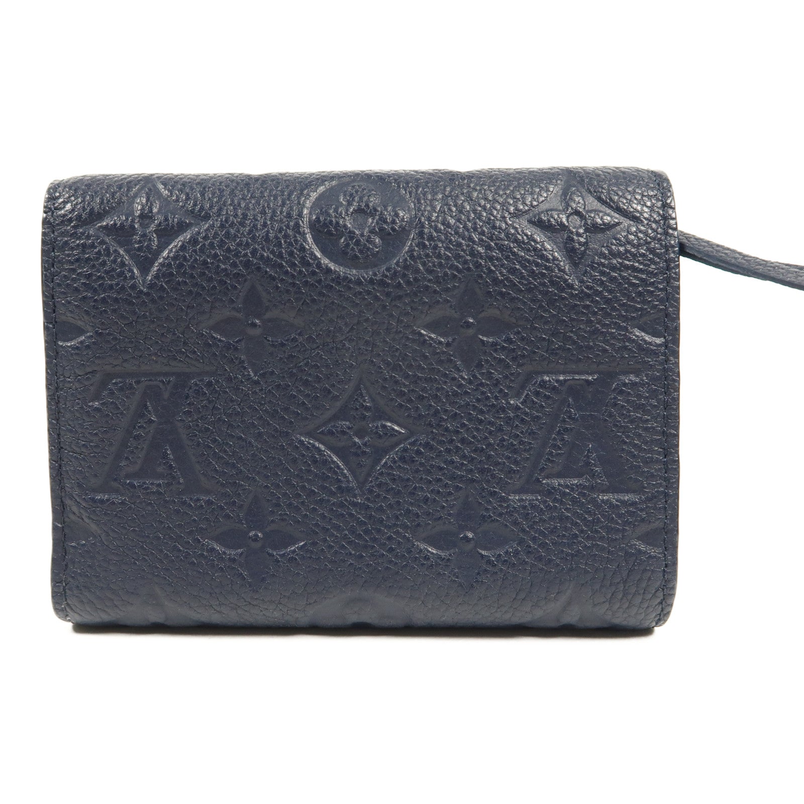 LOUIS VUITTON LV GHW Victorine Wallet M83590 Monogram Empreinte Blue