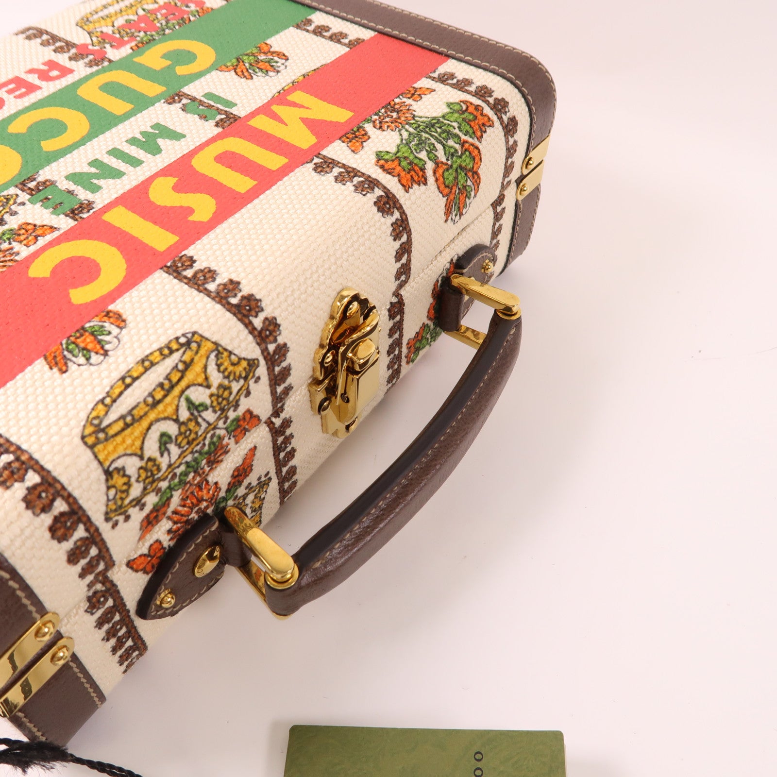 GUCCI 【激減優惠】帆布/皮革Beauty Case金扣手挽肩背兩用袋