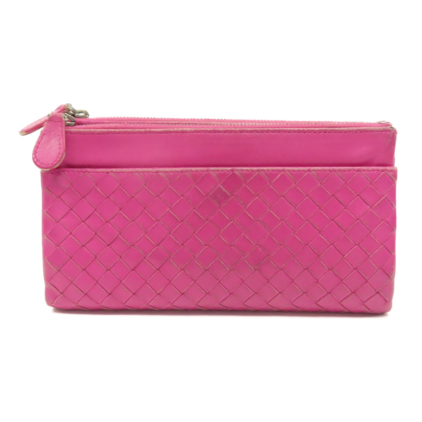 BOTTEGA VENETA 【激減優惠】牛皮皮革Wallet金扣長錢包紫色