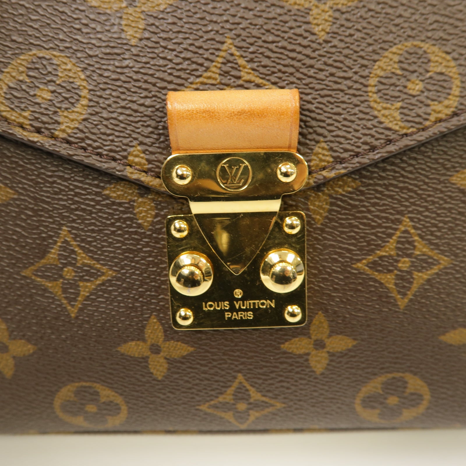 LOUIS VUITTON Monogram Pochette Metis金扣手挽肩背兩用袋棕色