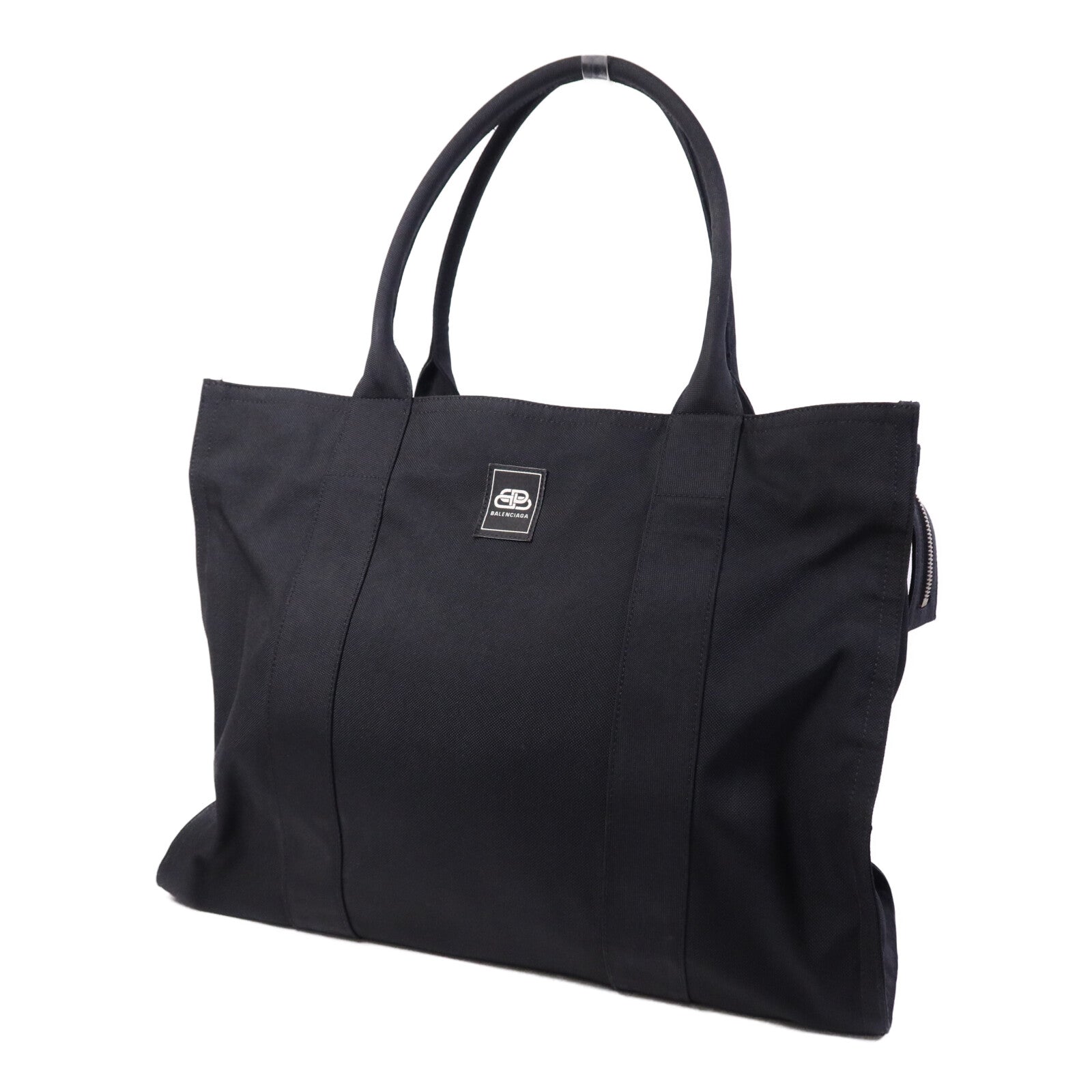 BALENCIAGA 帆布Tote Bag銀扣手挽袋
