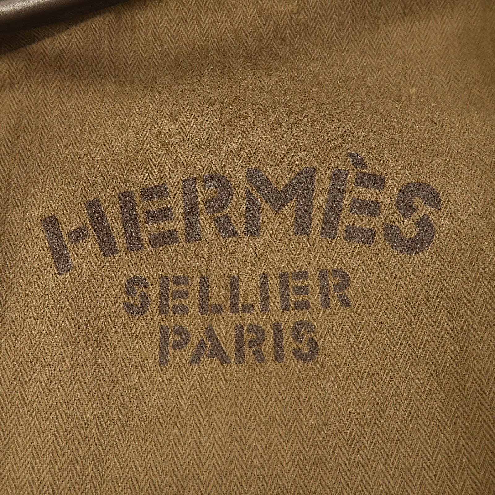 HERMES 帆布/皮革Aline Grooming Backpack背包Kaki