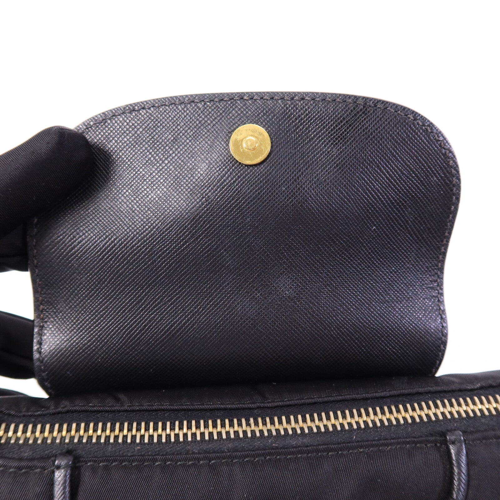 PRADA 皮革/尼龍Shoulder Bag鏈帶肩背袋