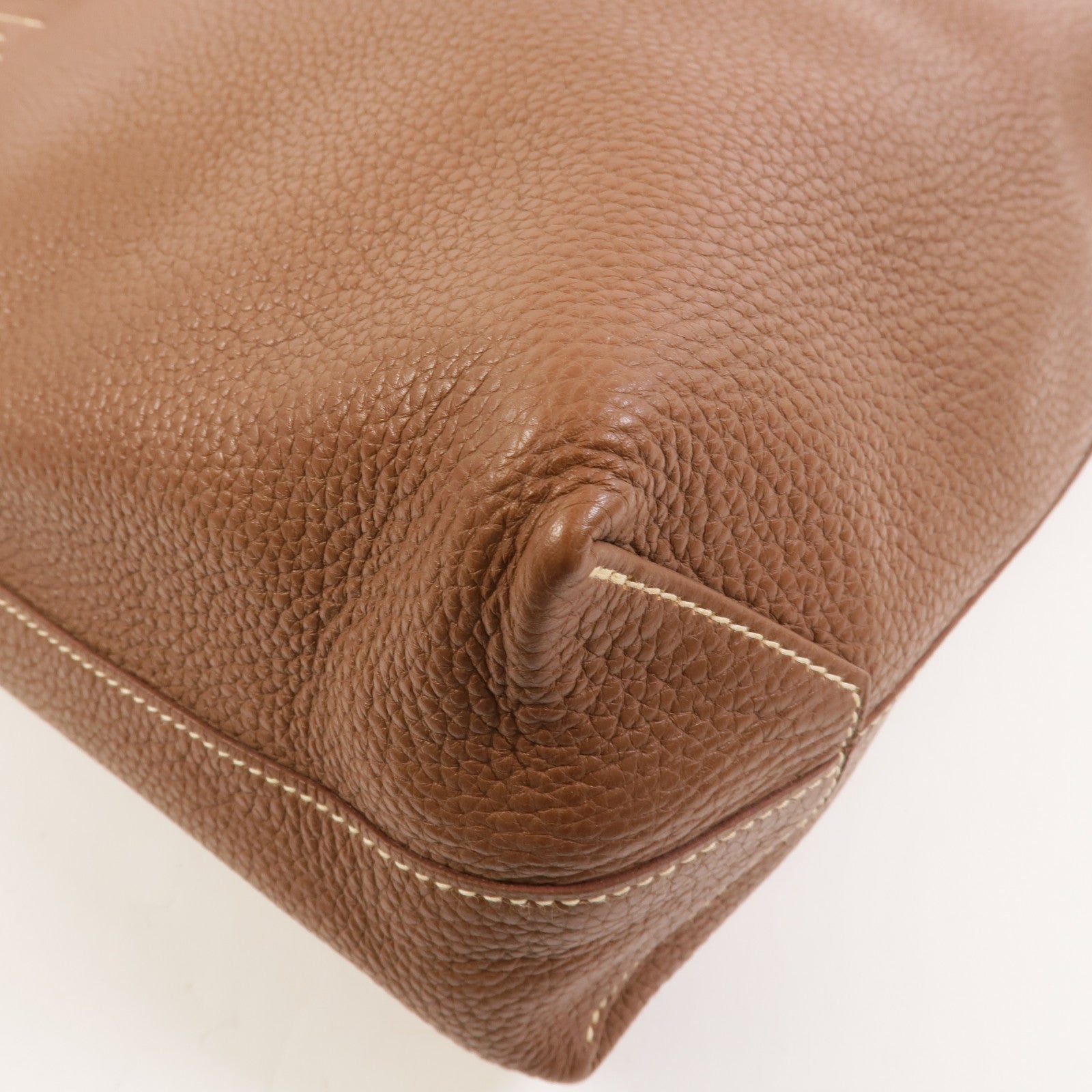 HERMES Clemence皮革Double Sens 45肩背袋Tosca/Marron