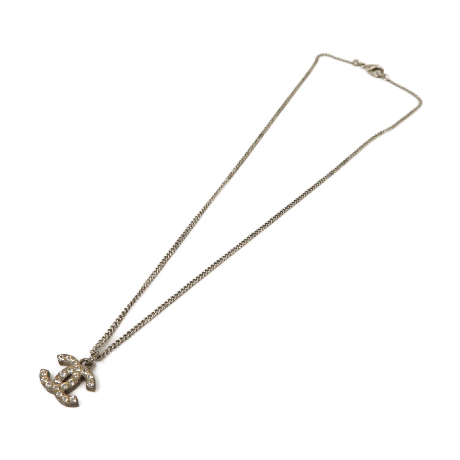 CHANEL 金屬Necklace銀扣項鍊銀色