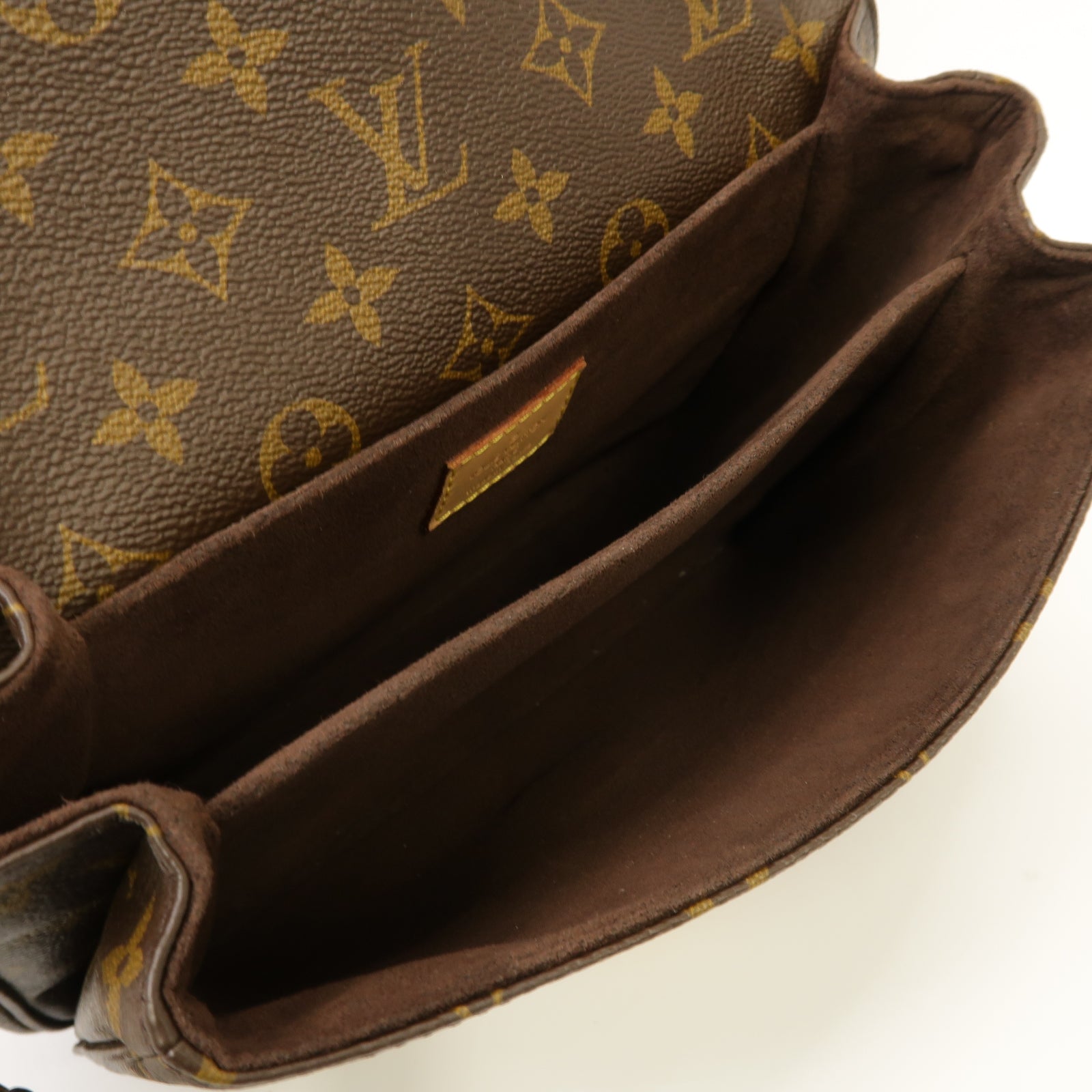 LOUIS VUITTON Monogram Pochette Metis金扣手挽肩背兩用袋棕色