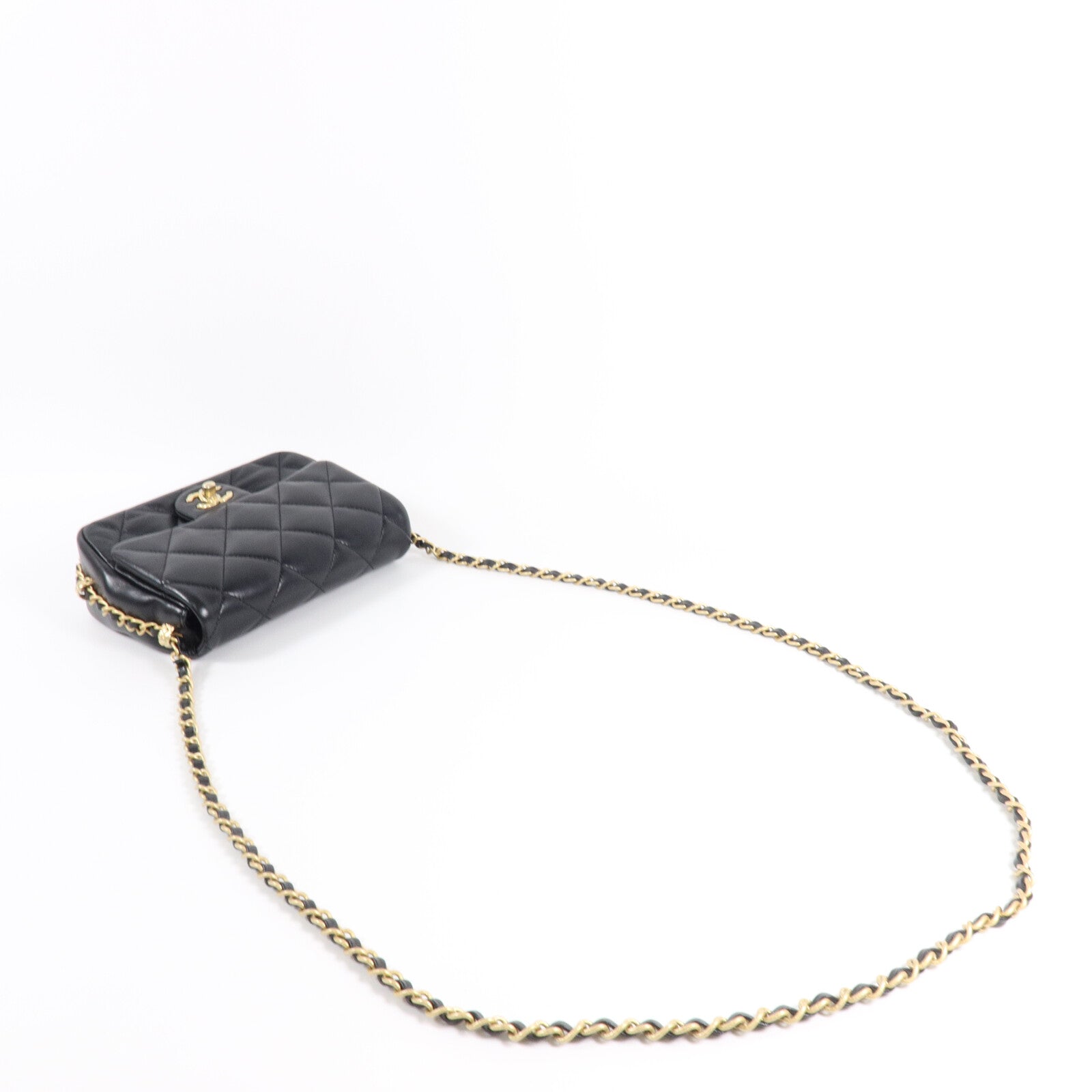 CHANEL 羊皮皮革CoCo Flap Bag鏈帶肩背袋