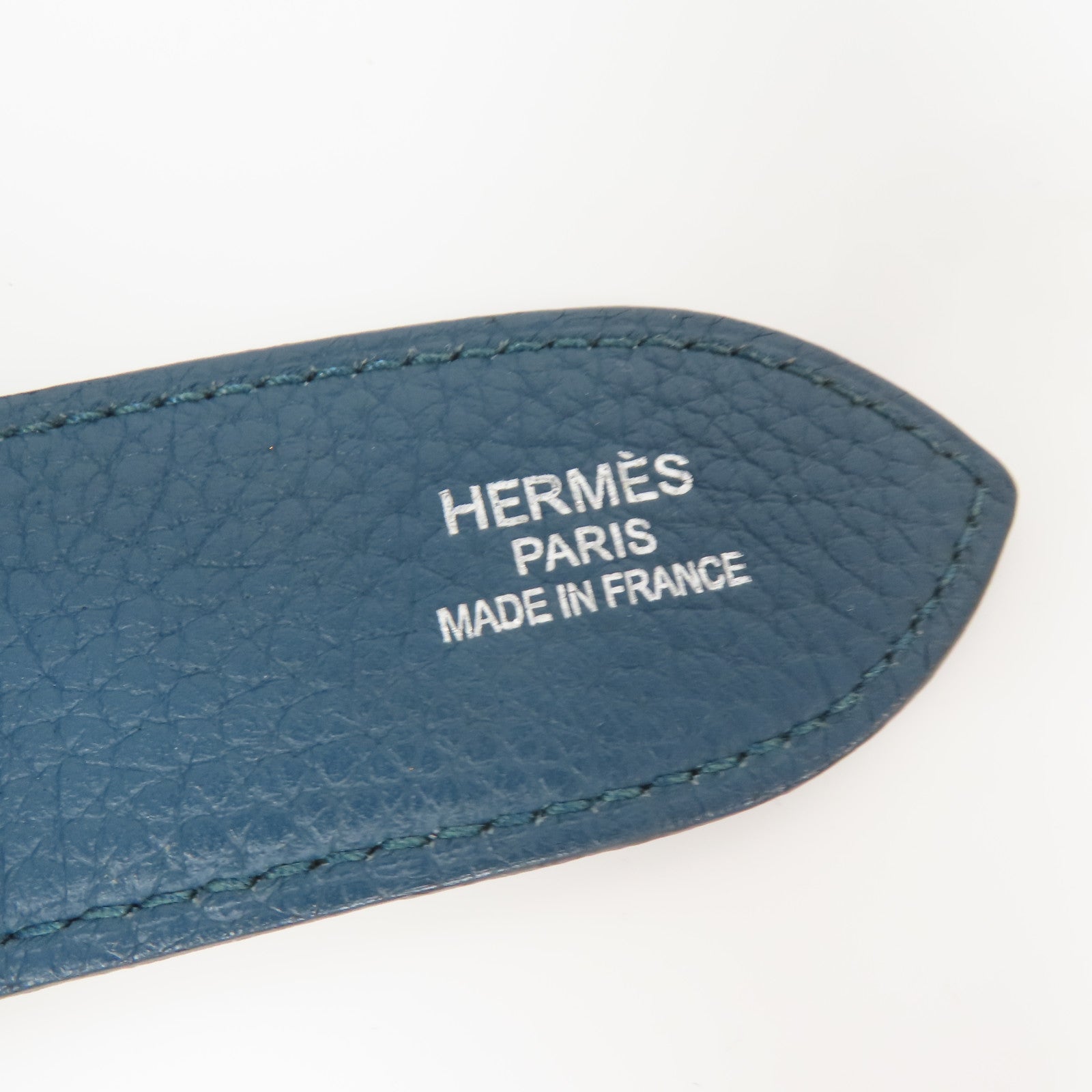 HERMES 【激減優惠】Clemence皮革Jypsiere 34銀扣肩背袋鴨子藍色