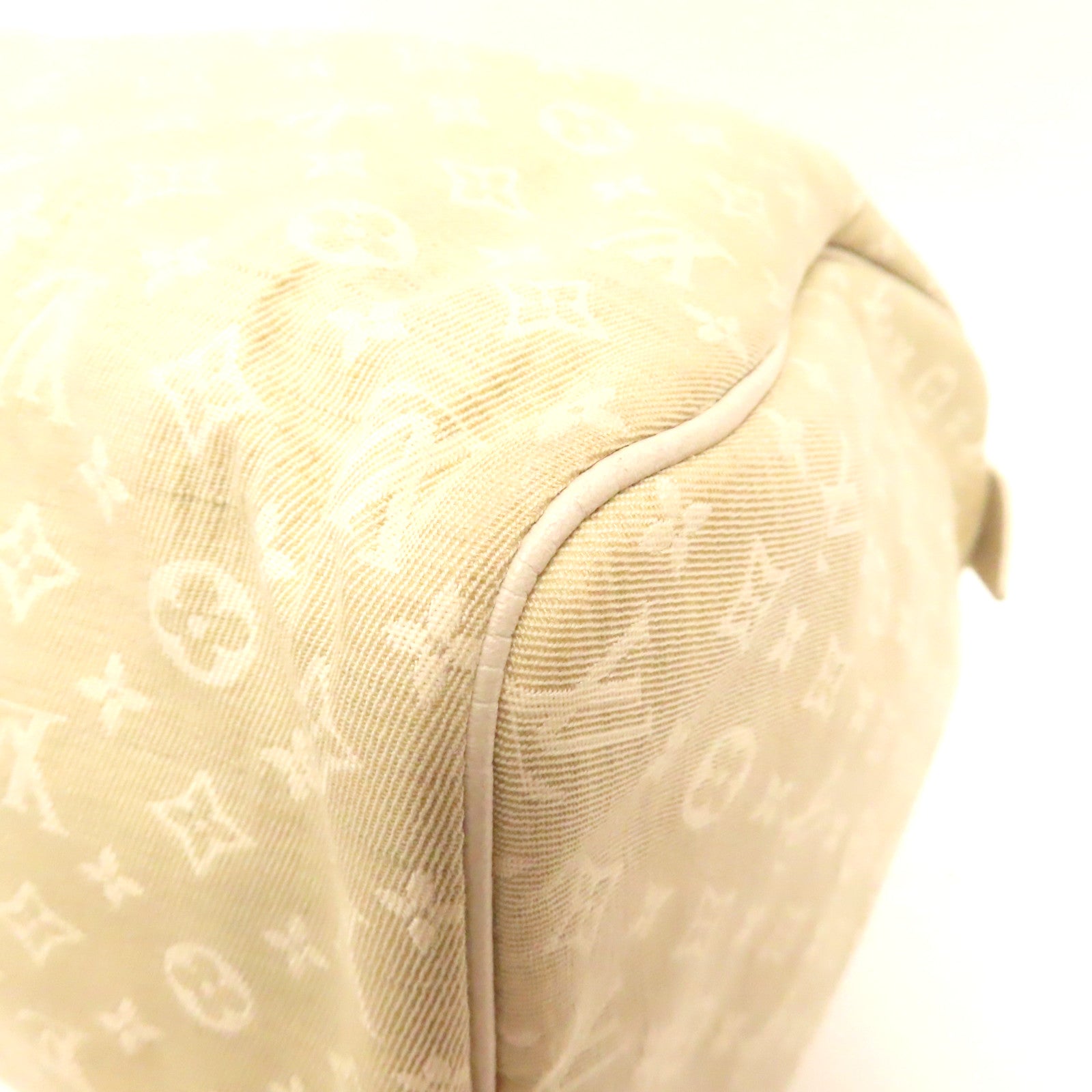 LOUIS VUITTON 【激減優惠】Monogram Mini Speedy 30金扣手挽袋白色