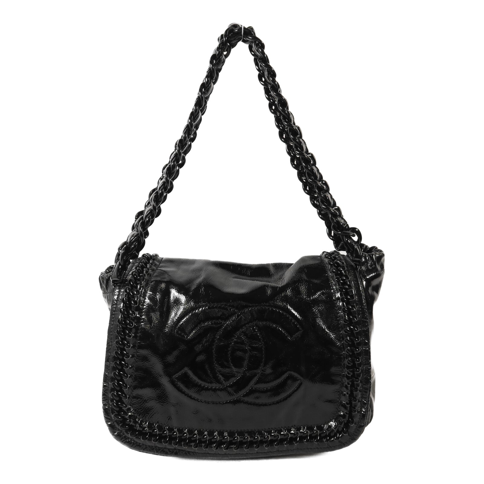 CHANEL 漆皮皮革Shoulder Bag肩背袋