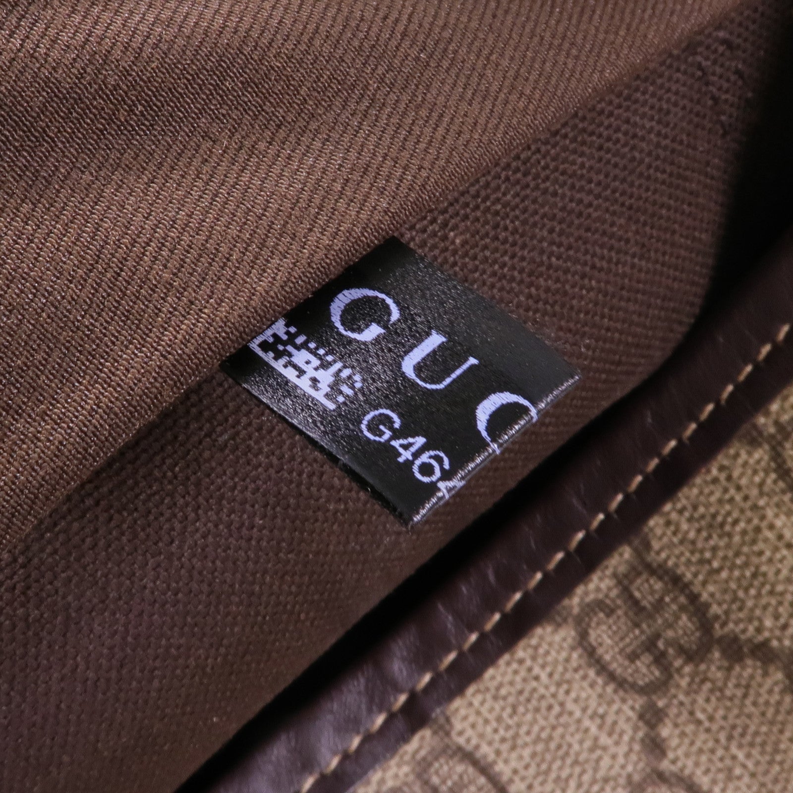 GUCCI 牛皮皮革/塗層帆布Shoulder Bag金扣肩背袋