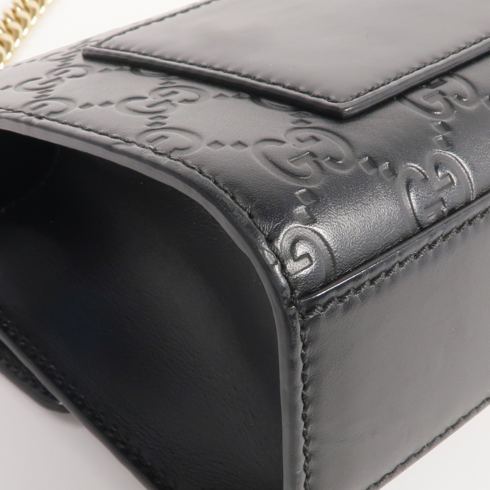 GUCCI 【激減優惠】牛皮皮革Padlock Small金扣鏈帶肩背袋
