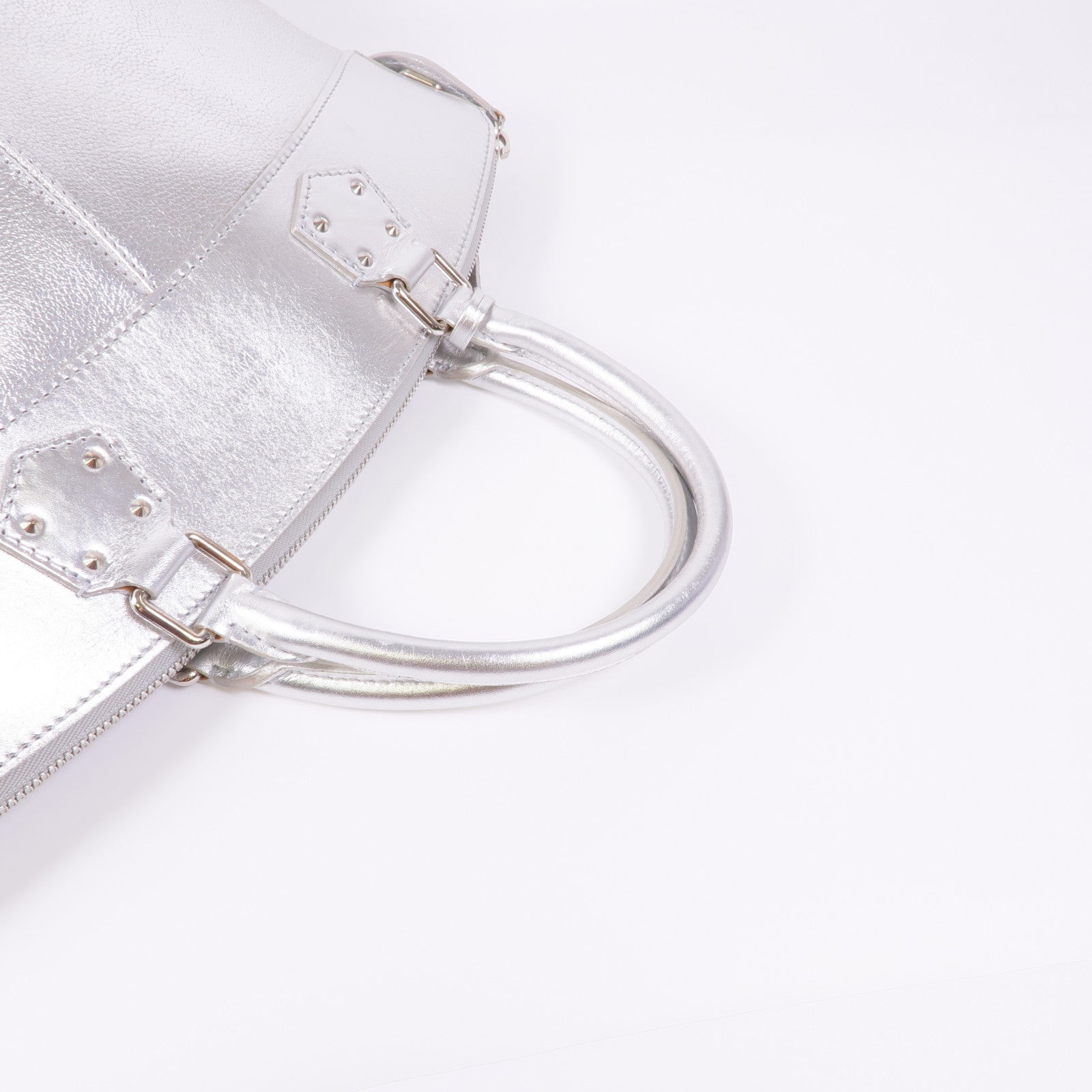 LOUIS VUITTON 皮革Lockit PM銀扣手挽袋