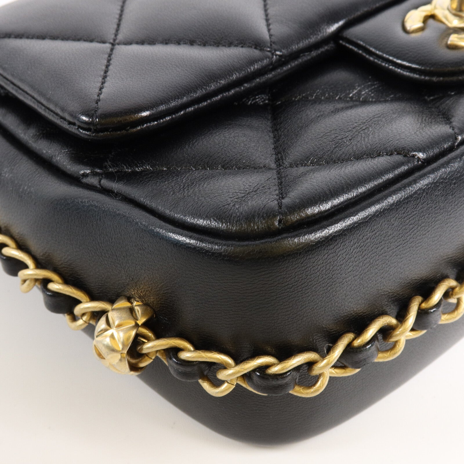CHANEL 羊皮皮革CoCo Flap Bag鏈帶肩背袋