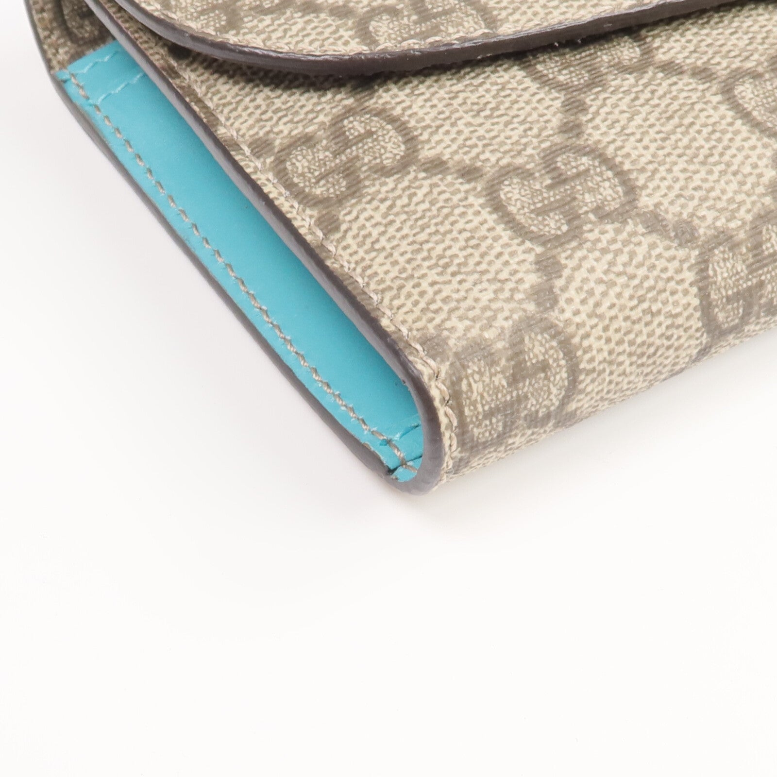 GUCCI 塗層帆布Long Wallet金扣長錢包