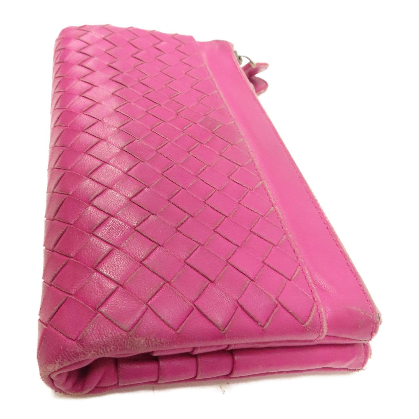 BOTTEGA VENETA 【激減優惠】牛皮皮革Wallet金扣長錢包紫色