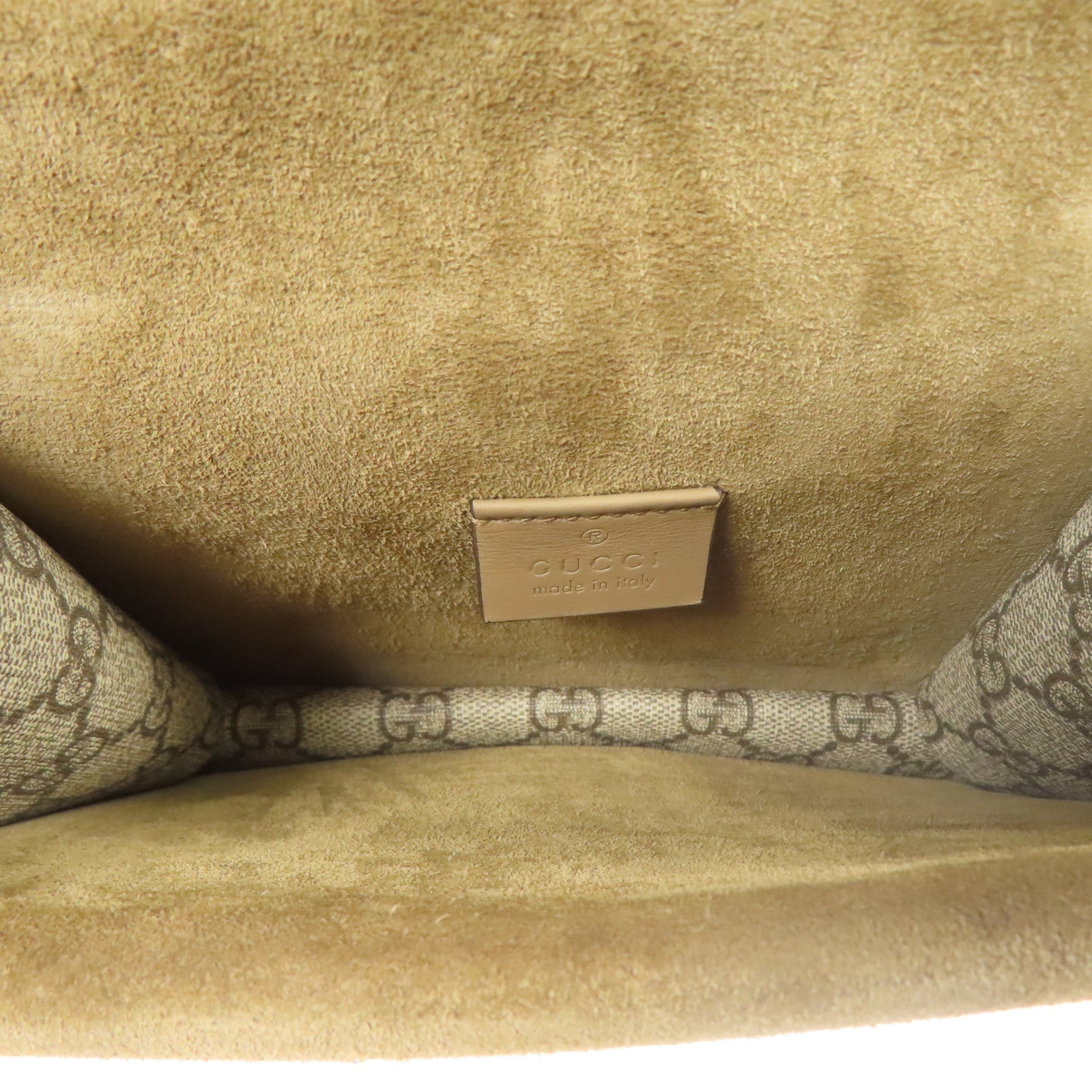 GUCCI 【激減優惠】塗層帆布Dionysus銀扣鏈帶肩背袋